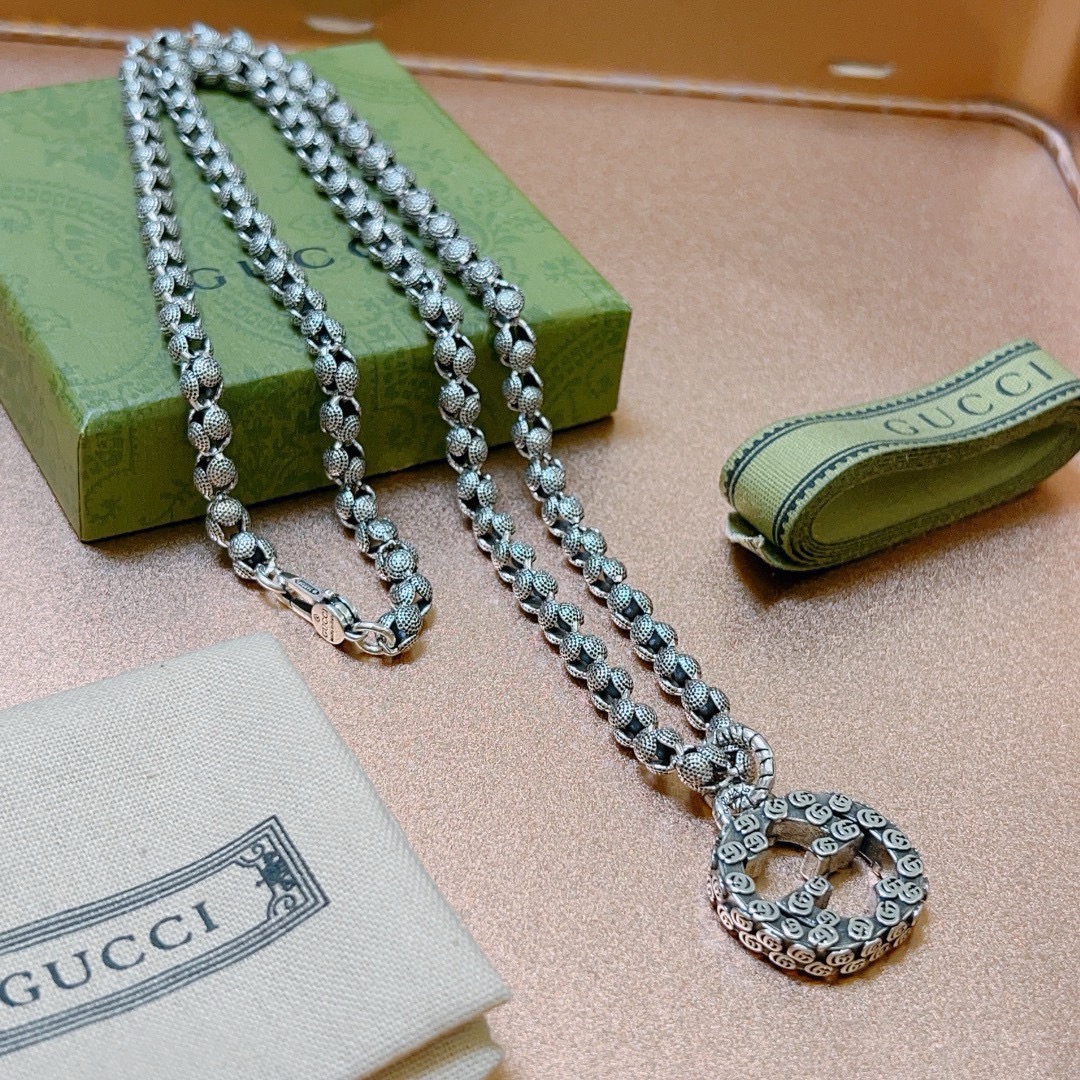 𝐆𝐮𝐜𝐜𝐢古驰项链最新款链条档次更高明星同款Anger Forest系列双G经典款项链系列古驰项链链长6