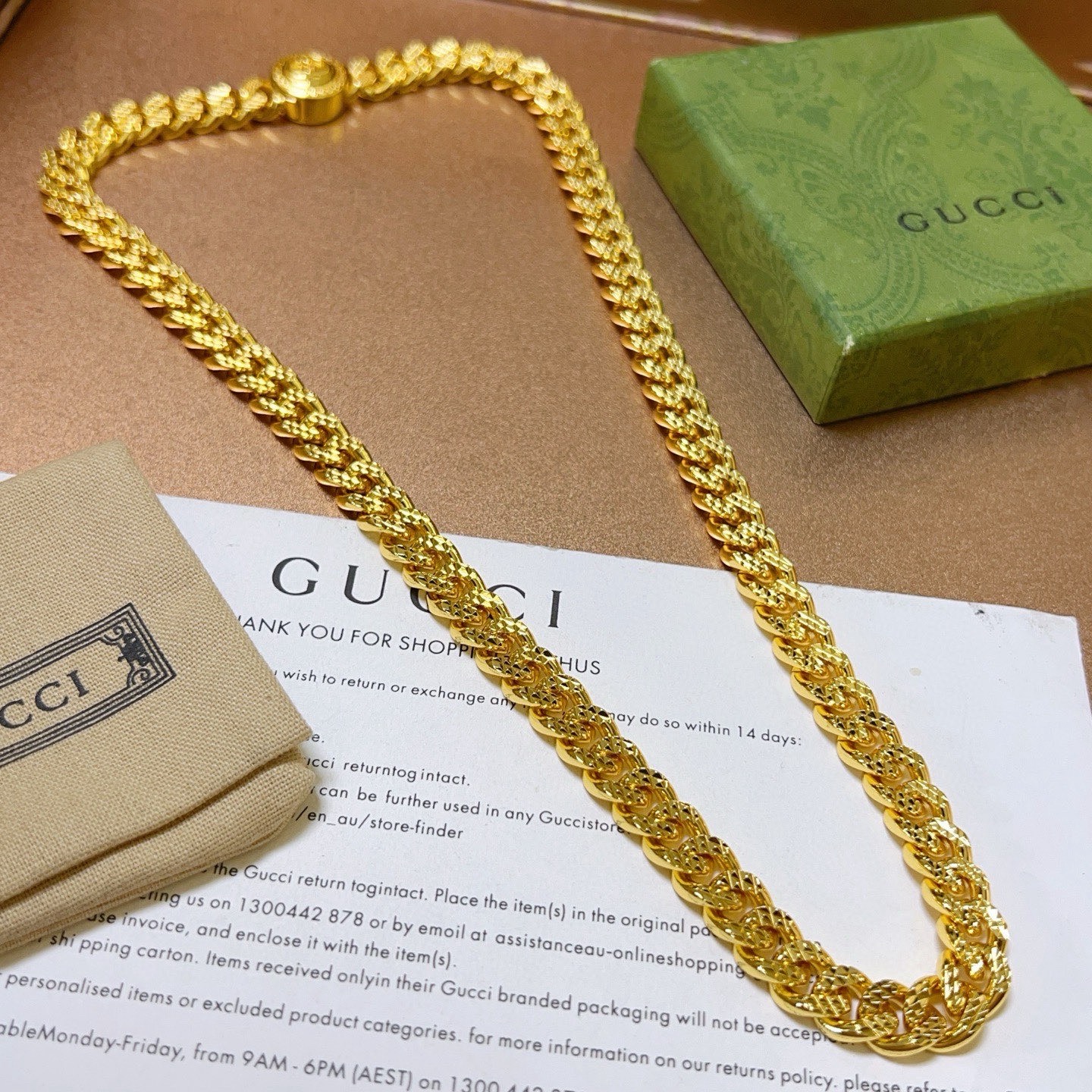 𝐆𝐮𝐜𝐜𝐢古驰项链最新款链条档次更高 纯手工制作 整条精工车花工艺明星同款Anger Forest系列双