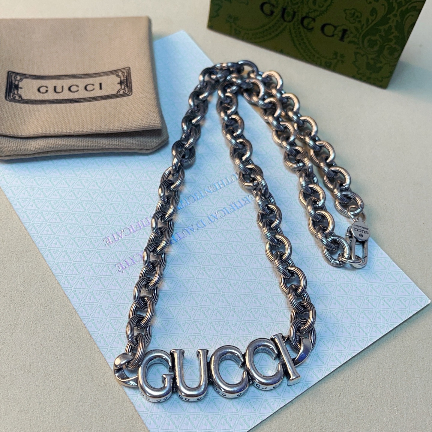 奢华款)Gucci古驰项链最新款链条档次更高 9