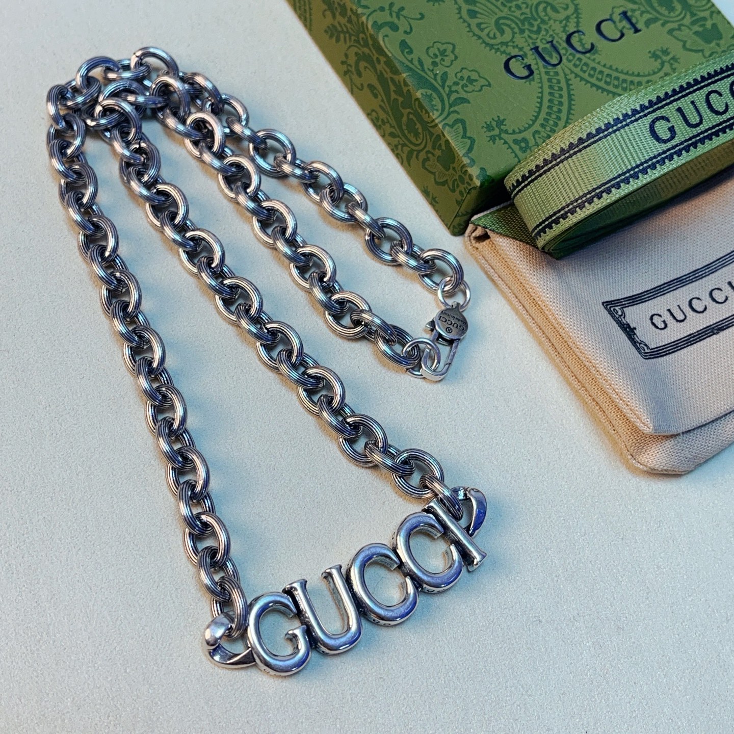 奢华款)Gucci古驰项链最新款链条档次更高 2