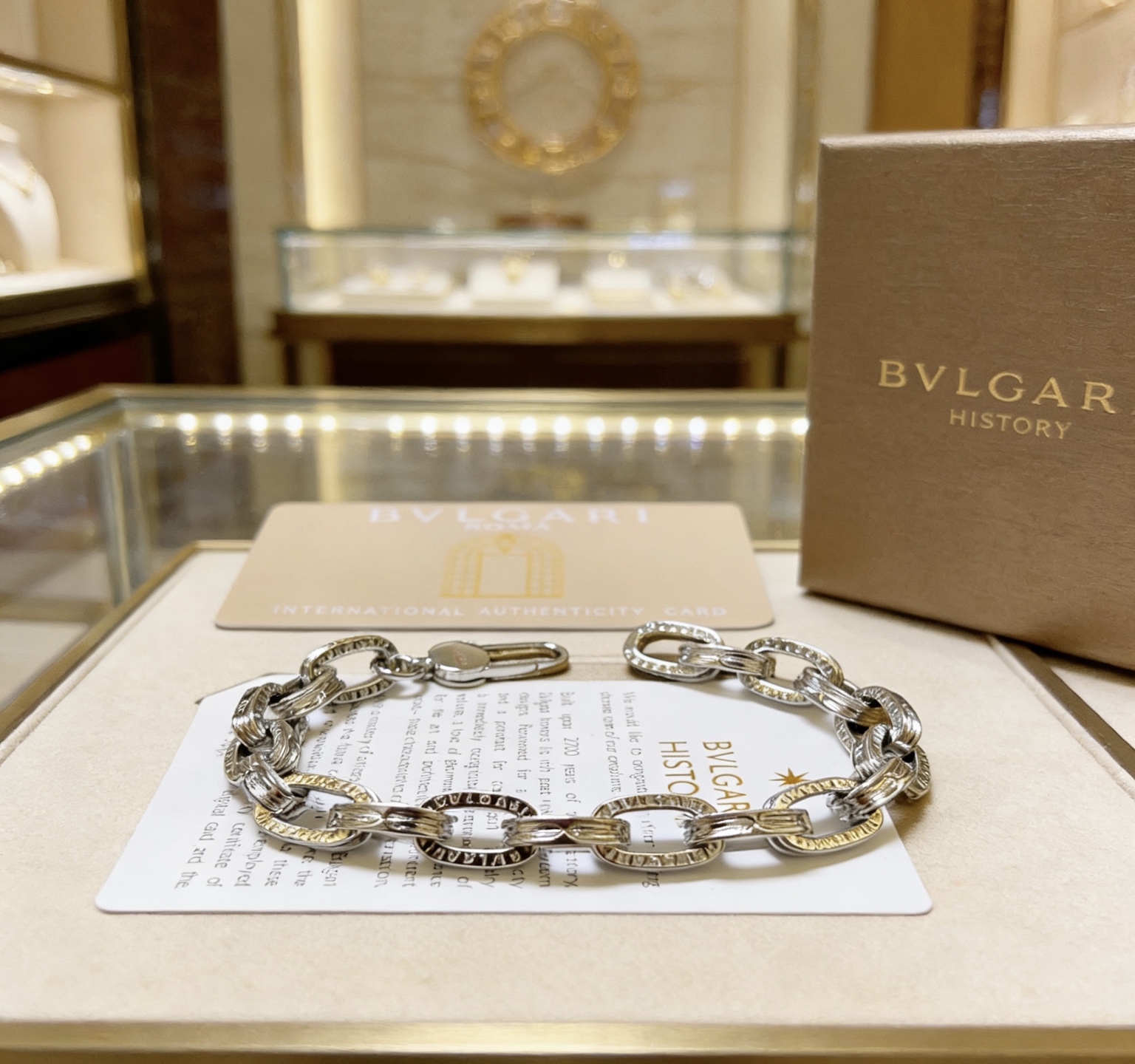 Bvlgari History bracelet Two-tone silver and gold metal 20