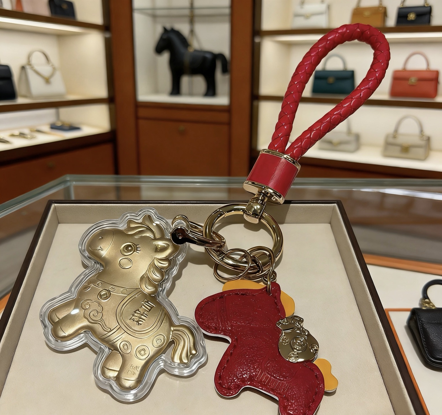 Colgante Hermes oro rojo 12cm
