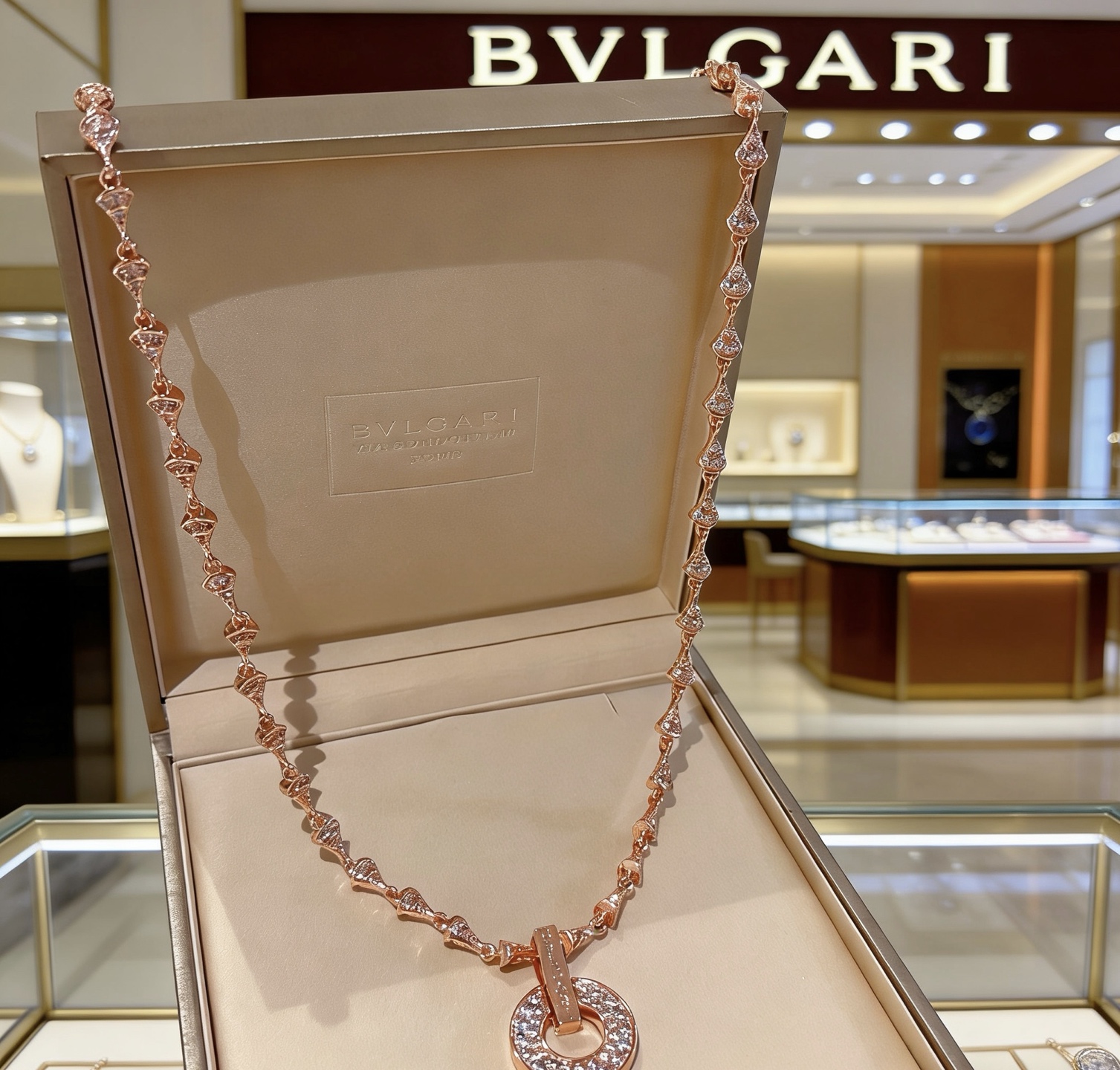 Bvlgari 宝格丽项链V金材质 BVLGARI宝格丽 DIVAS‘ DREAM 系列 品相完美
