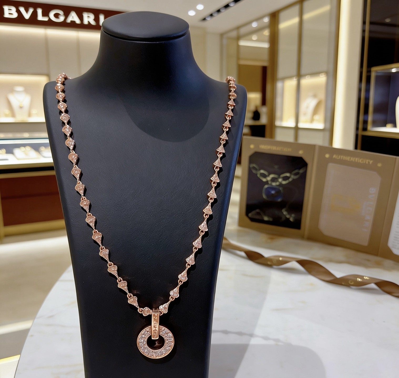 Bvlgari 宝格丽项链V金材质 BVLGARI宝格丽 DIVAS‘ DREAM 系列 品相完美