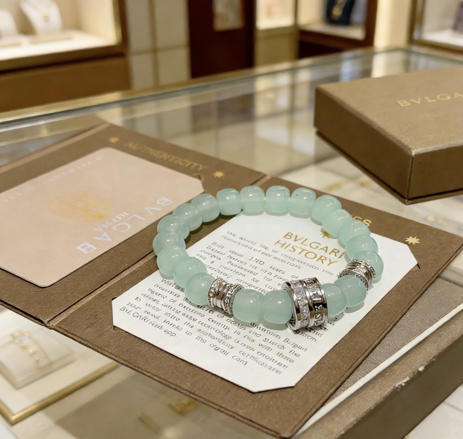 Bvlgari 宝格丽手链V金材质 BVLGARI宝格丽 DIVAS‘ DREAM 系列 天然药王石 品相完美