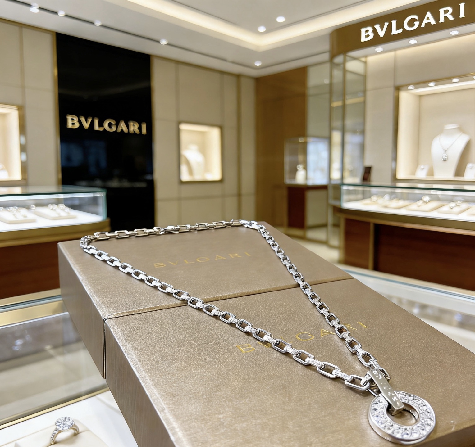 Bvlgari 宝格丽项链V金材质 BVLGARI宝格丽 DIVAS‘ DREAM 系列 品相完美
