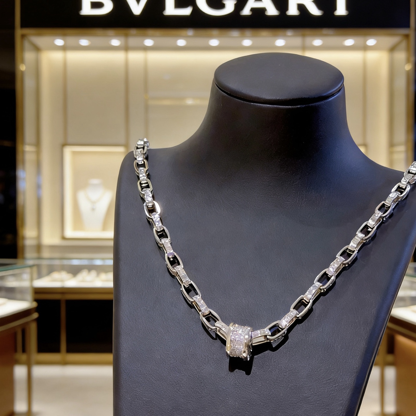 Bvlgari 宝格丽项链V金材质 带logo BVLGARI宝格丽 DIVAS‘ DREAM 系列 品相完美
