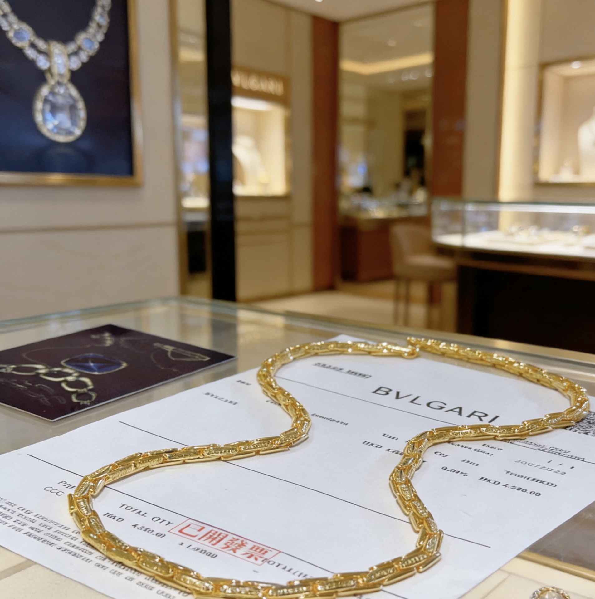 Bvlgari 宝格丽项链V金材质 BVLGARI宝格丽 DIVAS‘ DREAM 系列 品相完美