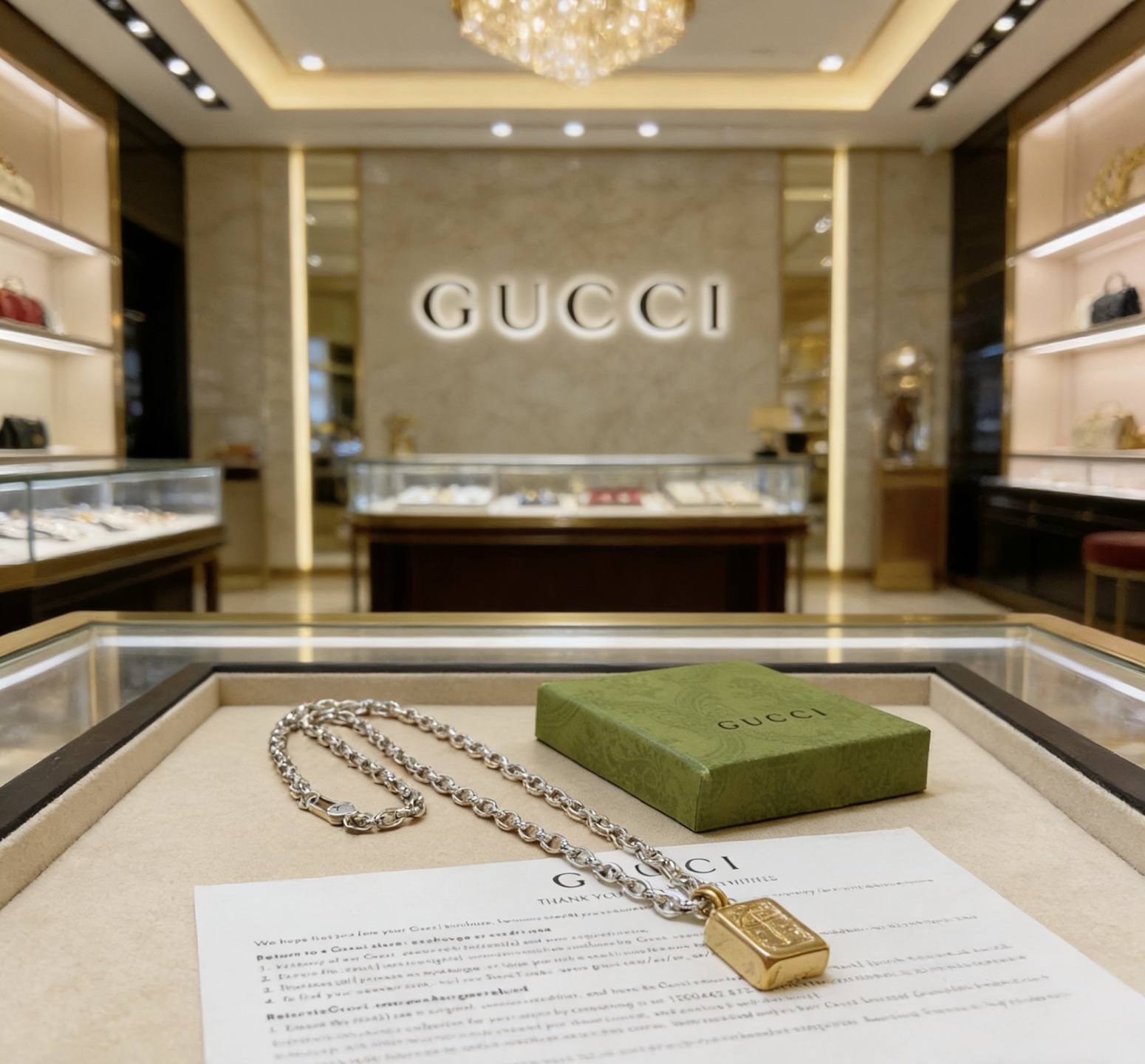 Gucci 不爆不发 抖音带货 首选 𝐆𝐮𝐜𝐜𝐢古驰项链最新款链条档次更高 Anger Forest系列双g古驰金砖新品艺术风格 项链
