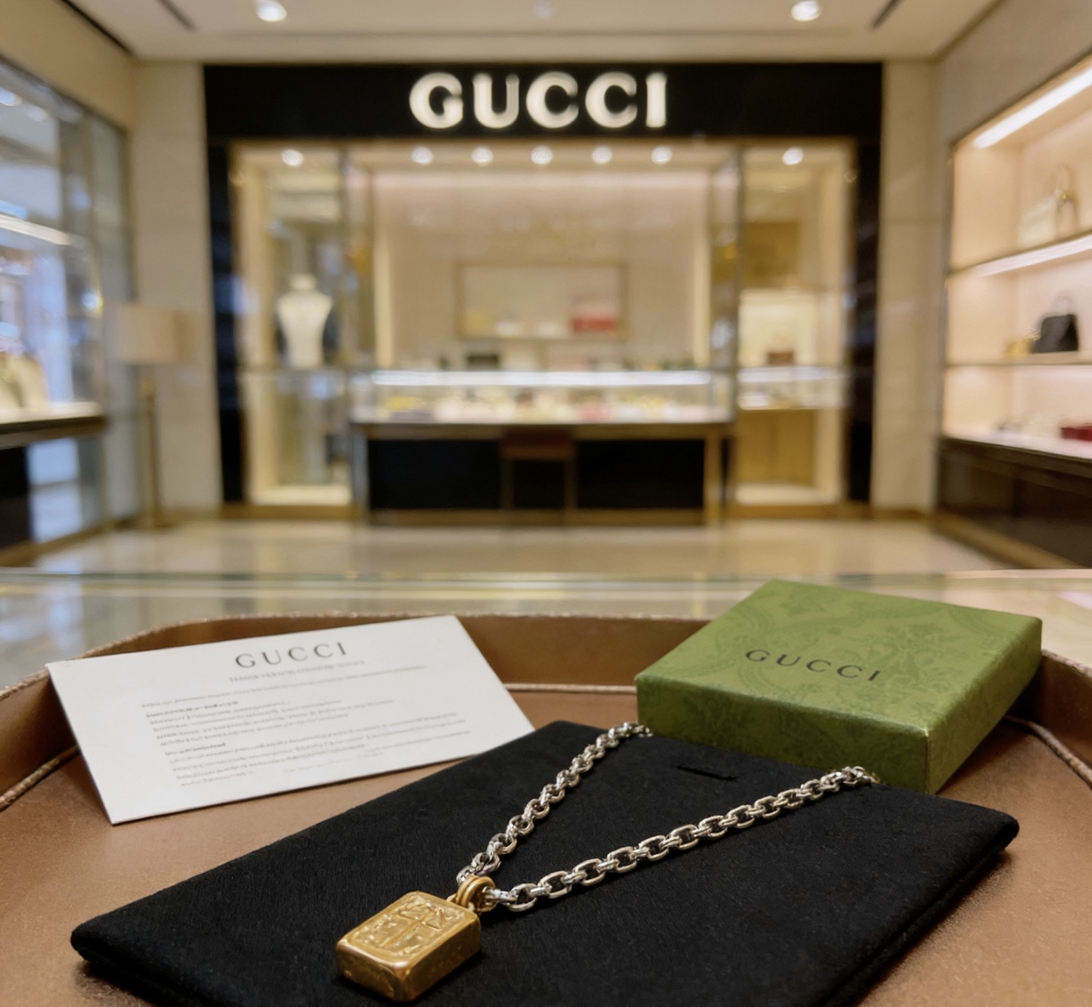 Gucci 不爆不发 抖音带货 首选 𝐆𝐮𝐜𝐜𝐢古驰项链最新款链条档次更高 Anger Forest系列双g古驰金砖新品艺术风格 项链
