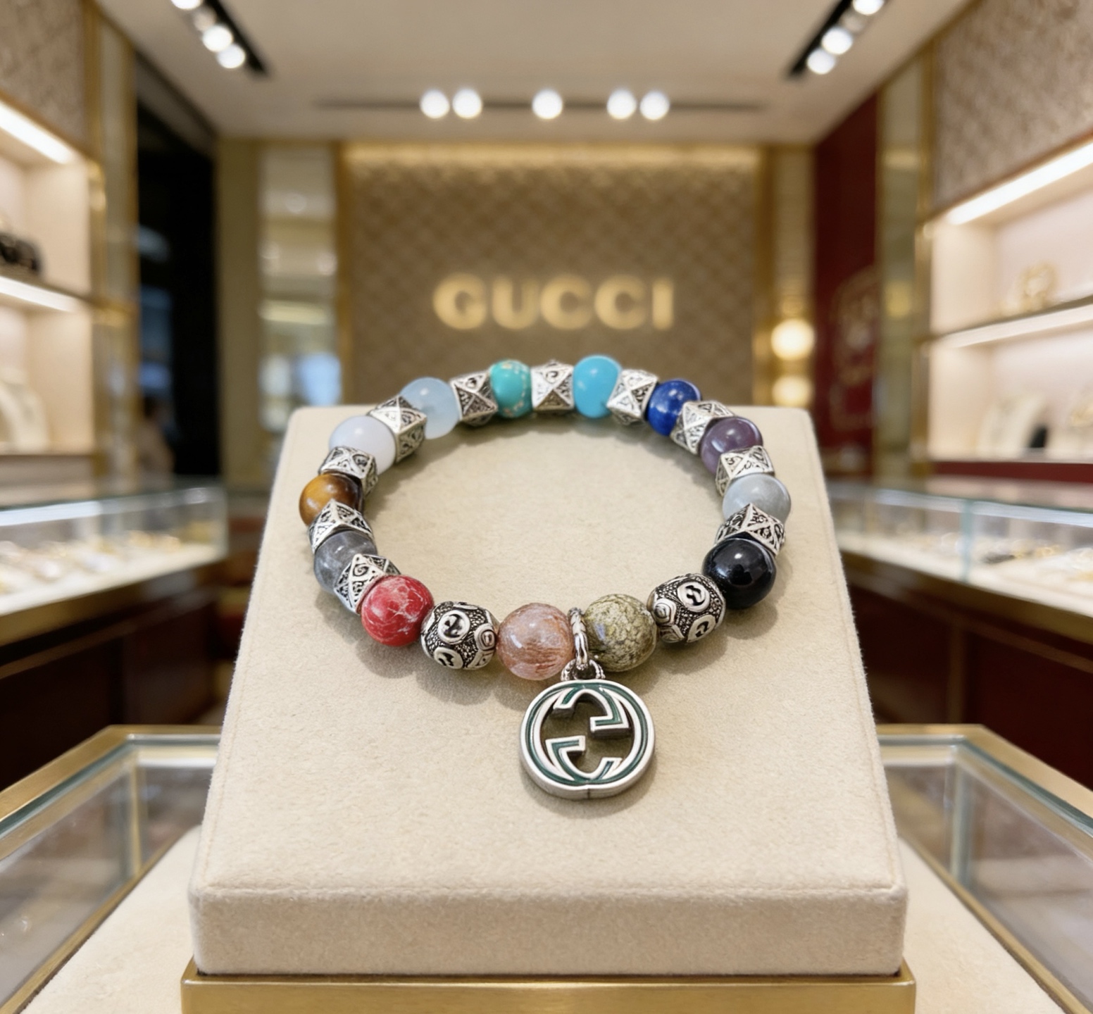 Gucci 新品发布会 古驰手链天然石 精工版本天然古驰手链