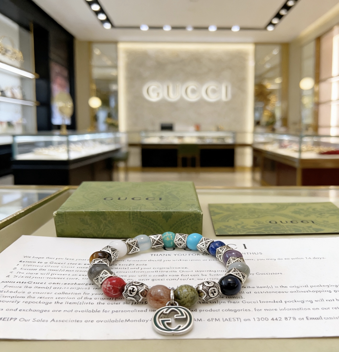 Gucci 新品发布会 古驰手链天然石 精工版本天然古驰手链