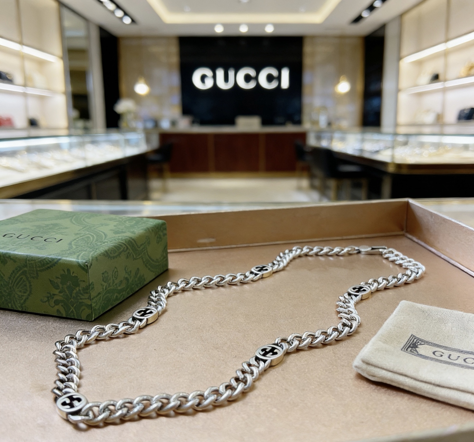 Gucci 𝐆𝐮𝐜𝐜𝐢古驰项链2026最新款链条档次更高 Anger Forest系列5G新款古驰项链