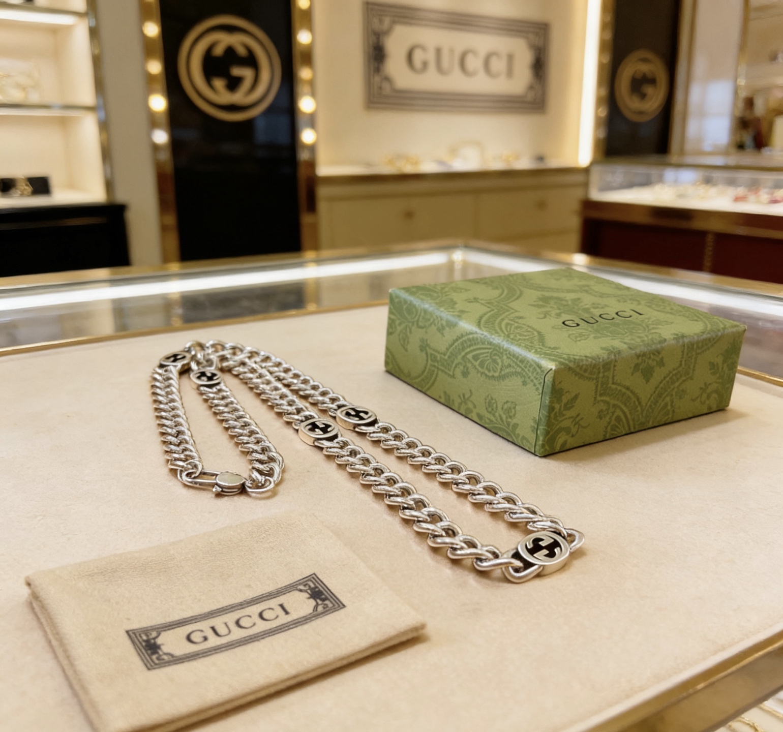 Gucci 𝐆𝐮𝐜𝐜𝐢古驰项链2026最新款链条档次更高 Anger Forest系列5G新款古驰项链