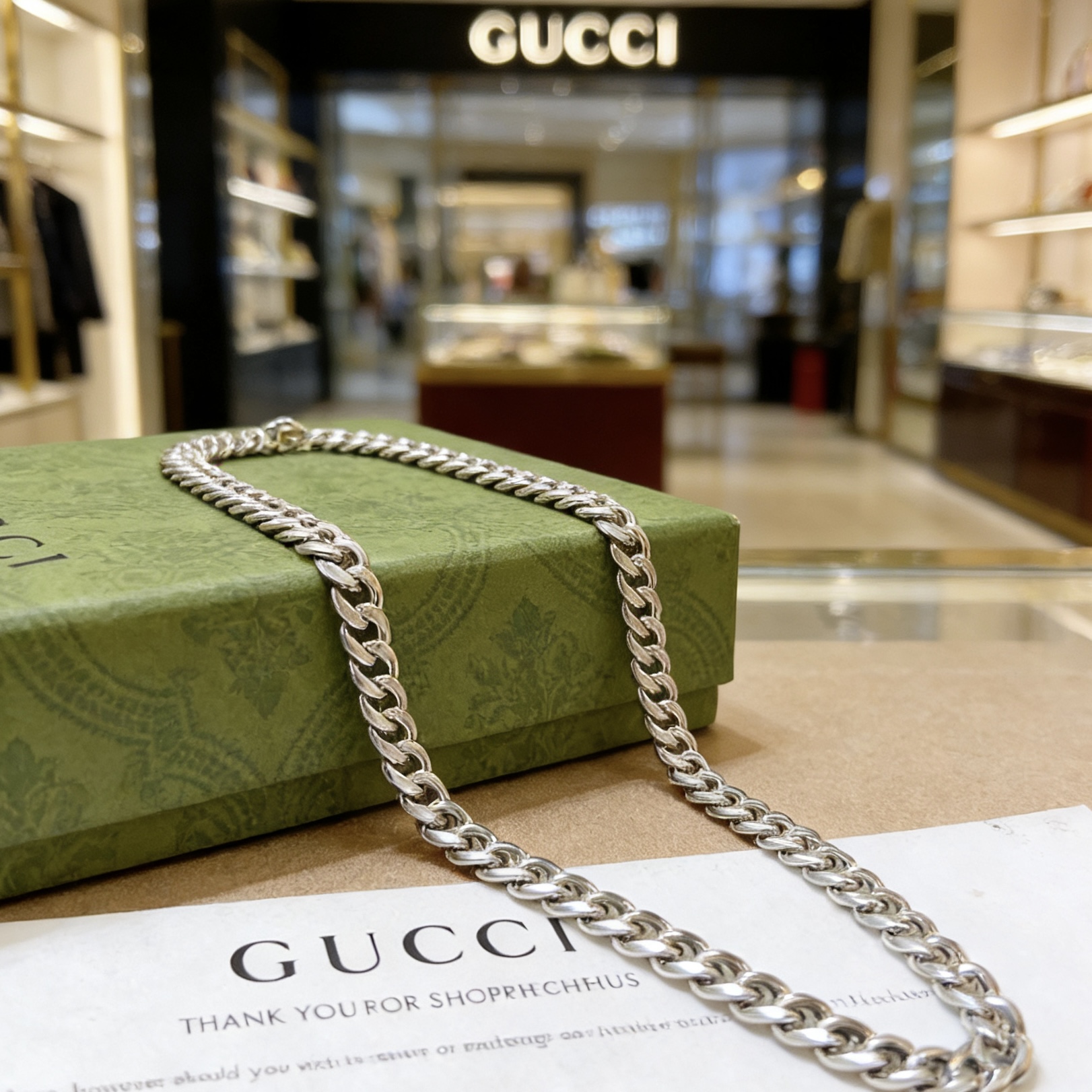 Gucci 太帅啦 𝐆𝐮𝐜𝐜𝐢古驰项链2026最新款链条加粗档次更高