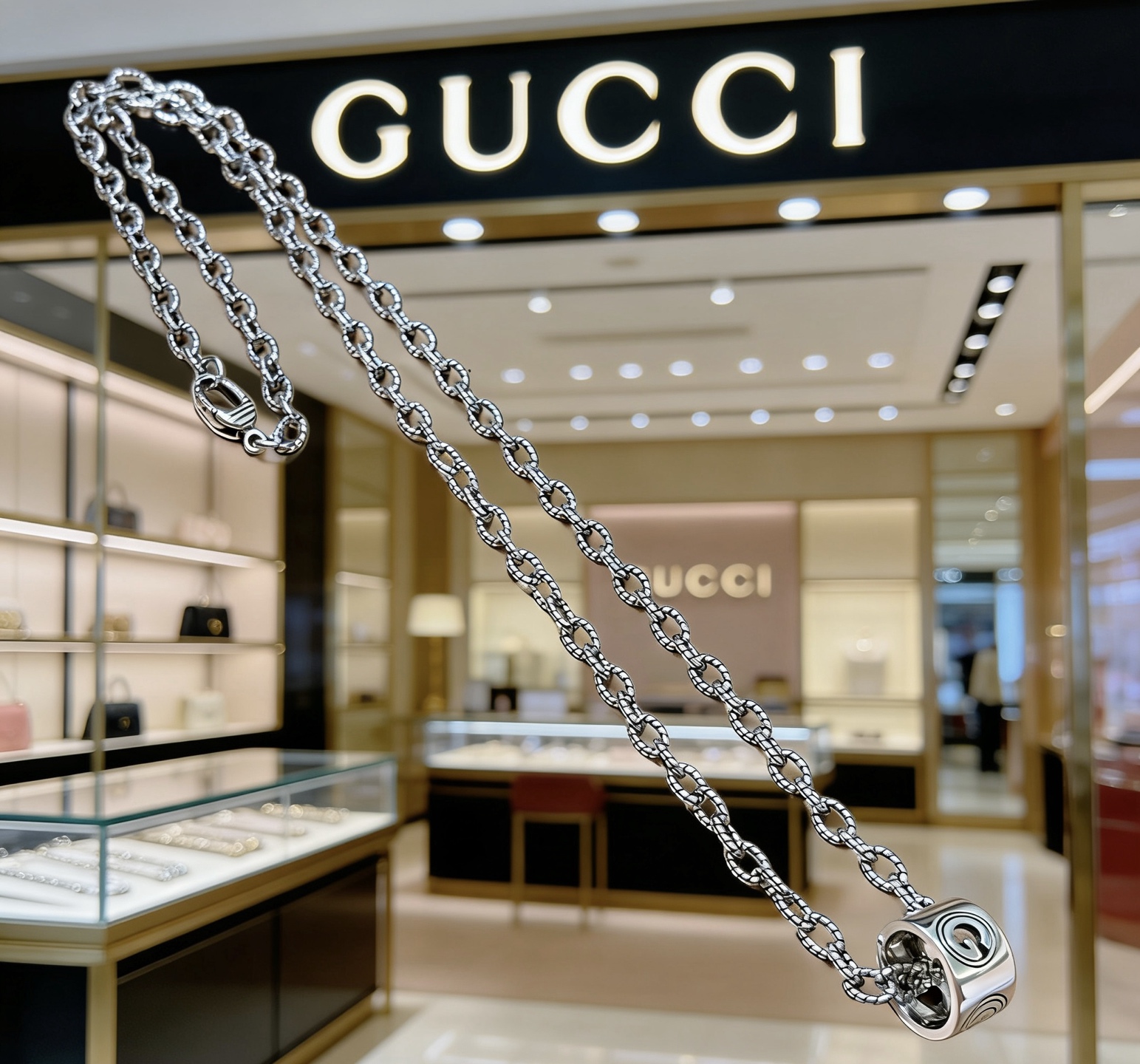 Gucci 𝐆𝐮𝐜𝐜𝐢古驰项链最新款麻花链条档次更高 Anger Forest系列双G古驰项链