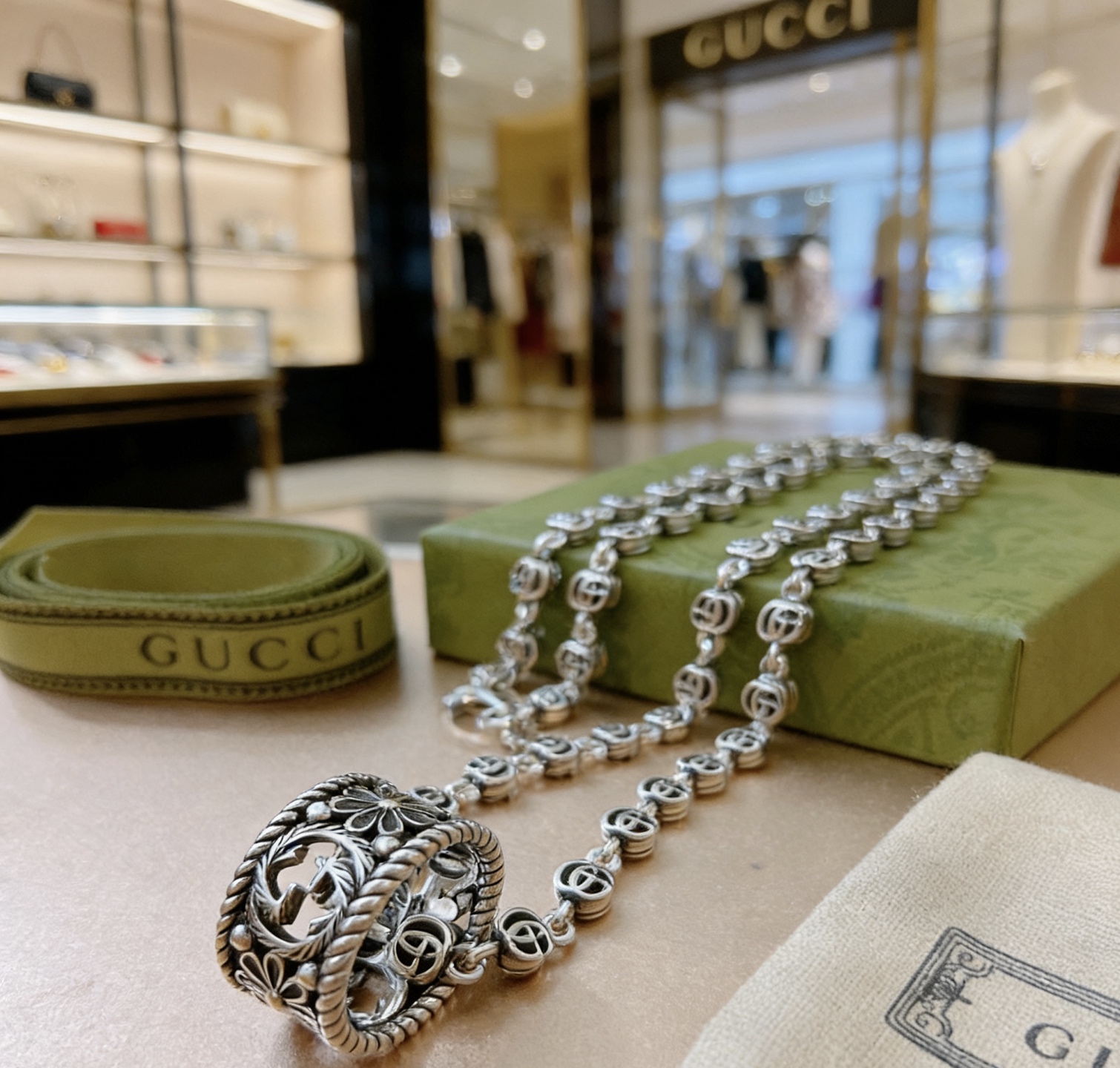 Gucci 抖音带货首选 𝐆𝐮𝐜𝐜𝐢古驰项链2026最新款链条档次更高