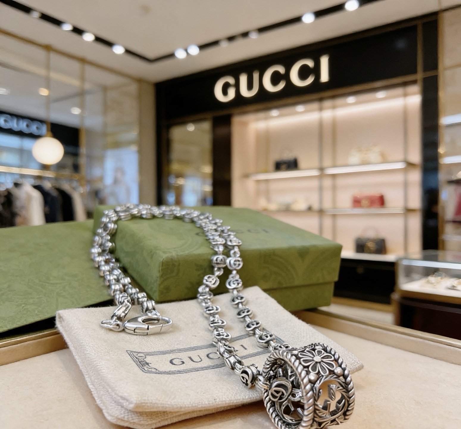 Gucci 抖音带货首选 𝐆𝐮𝐜𝐜𝐢古驰项链2026最新款链条档次更高