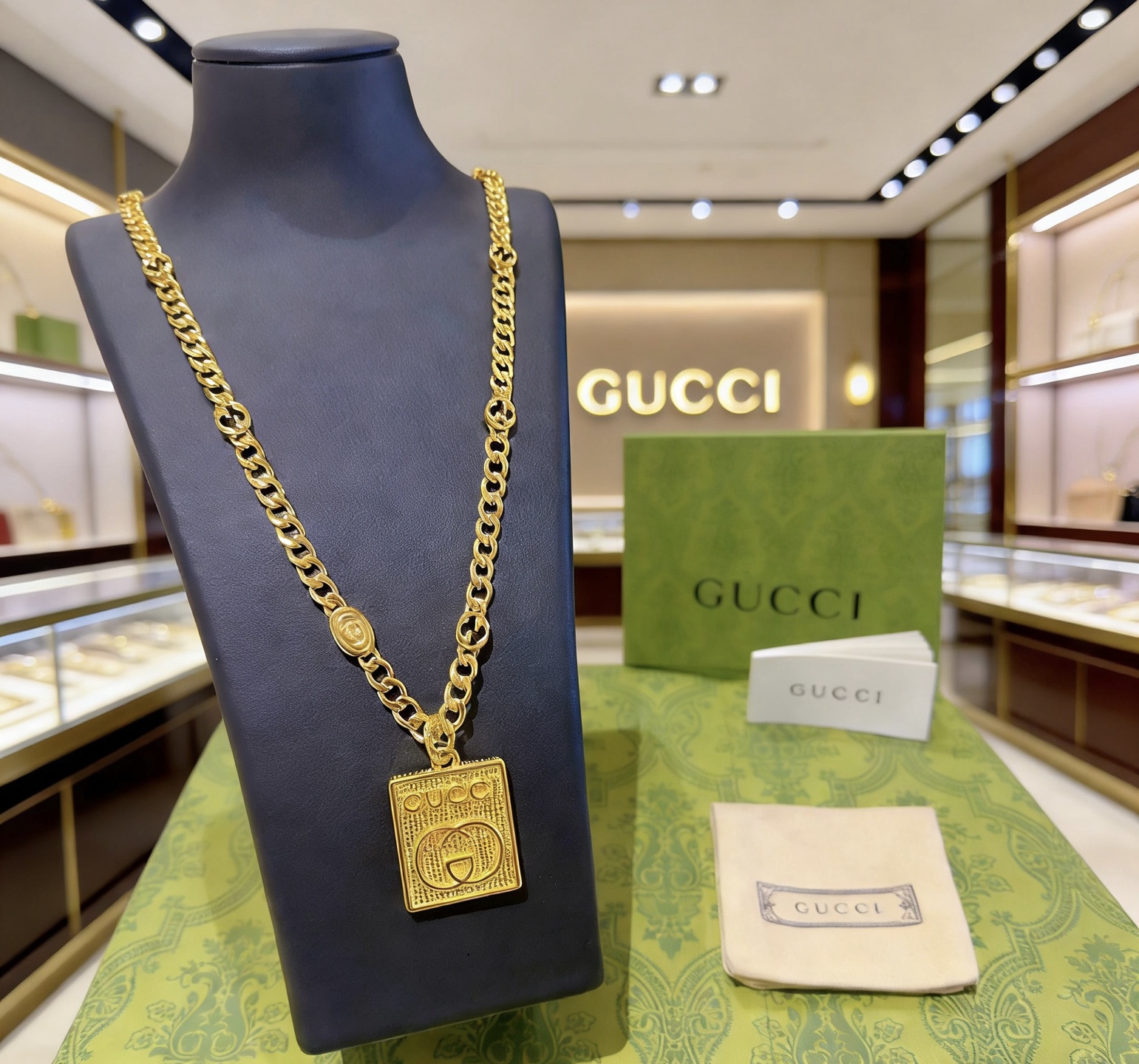 Gucci 𝐆𝐮𝐜𝐜𝐢古驰项链最新款链条档次更高 Anger Forest系列双G古驰项链