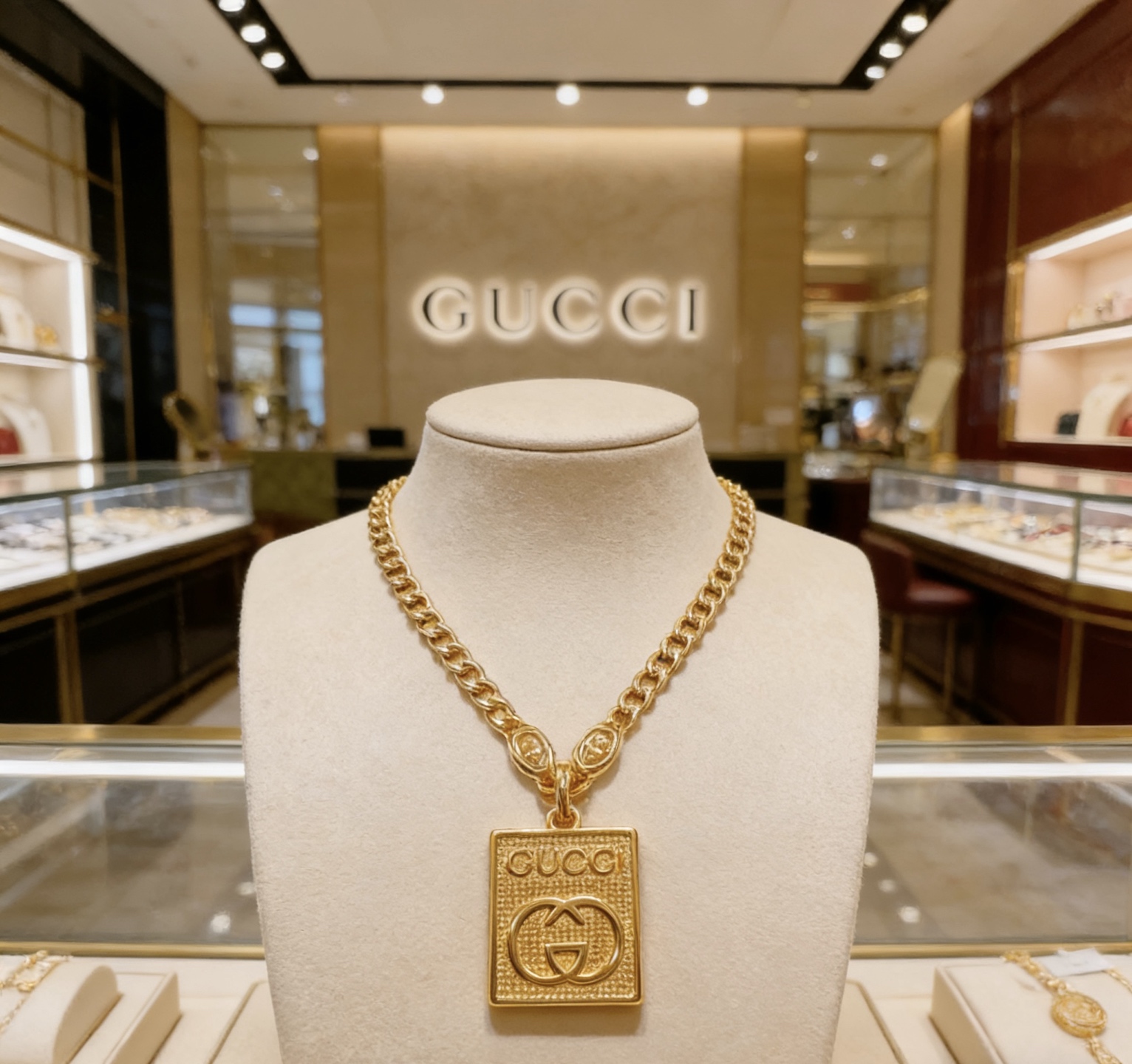 Gucci 𝐆𝐮𝐜𝐜𝐢古驰项链最新款链条档次更高 Anger Forest系列双G古驰项链