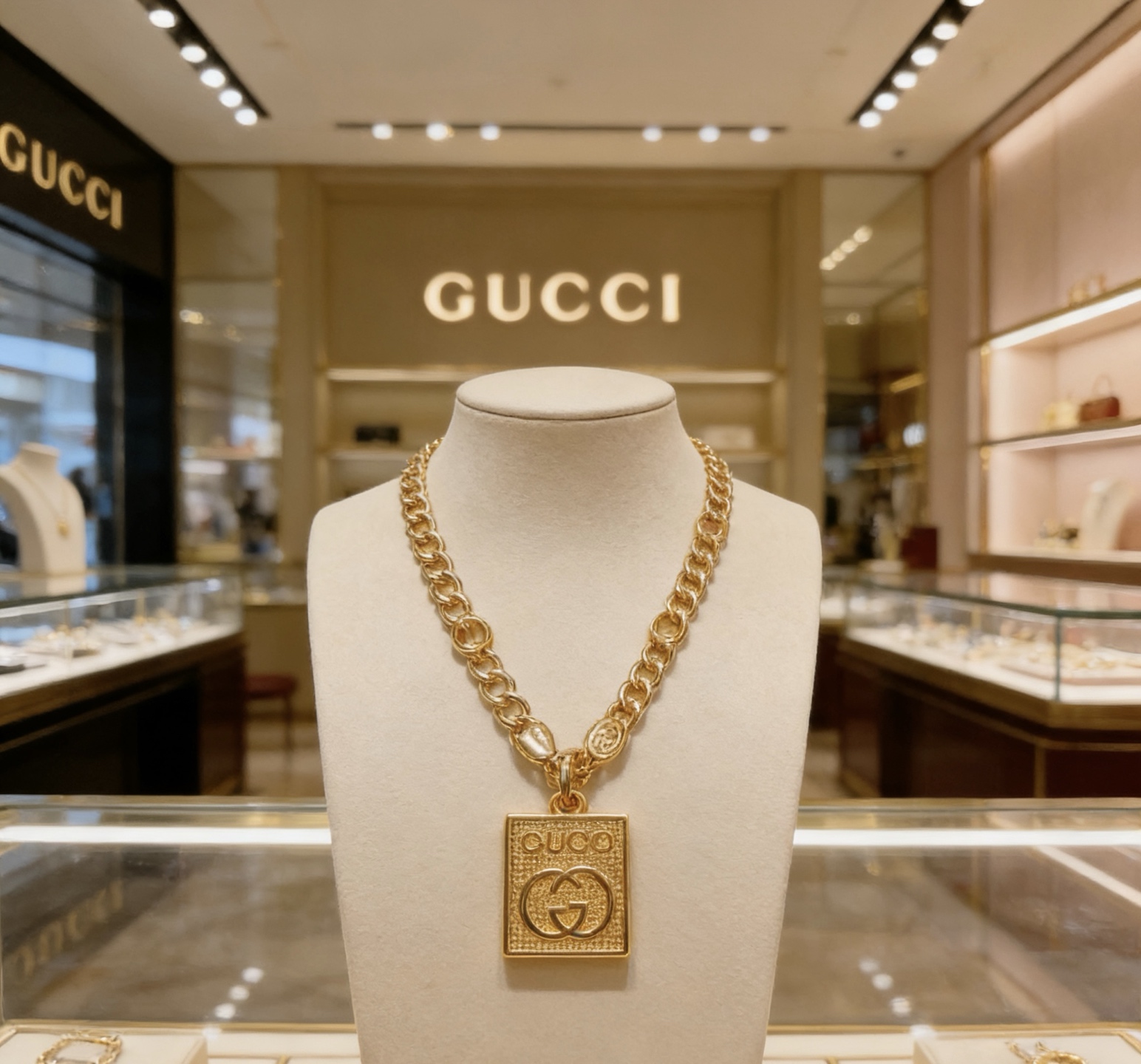 Gucci 𝐆𝐮𝐜𝐜𝐢古驰项链最新款链条档次更高 Anger Forest系列双G古驰项链