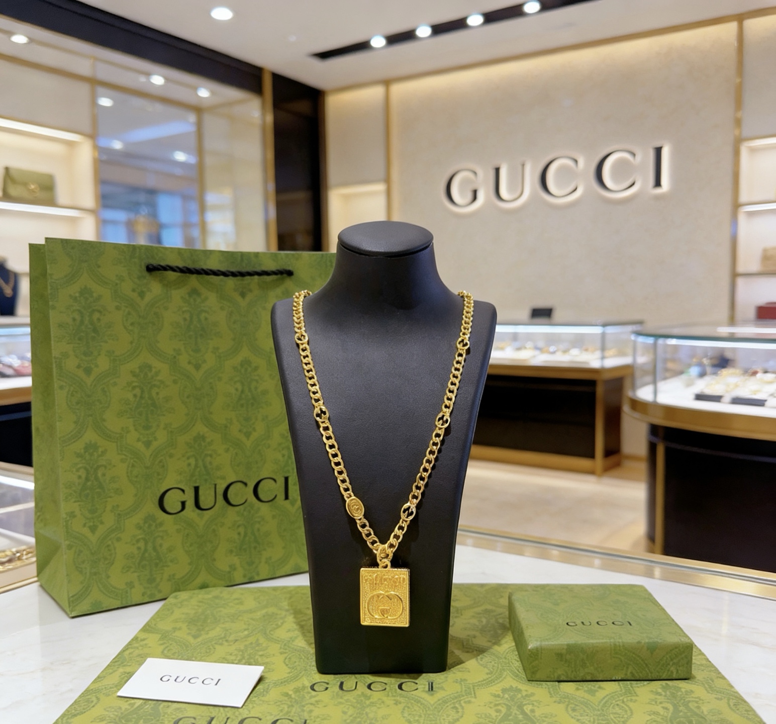 Gucci 𝐆𝐮𝐜𝐜𝐢古驰项链最新款链条档次更高 Anger Forest系列双G古驰项链