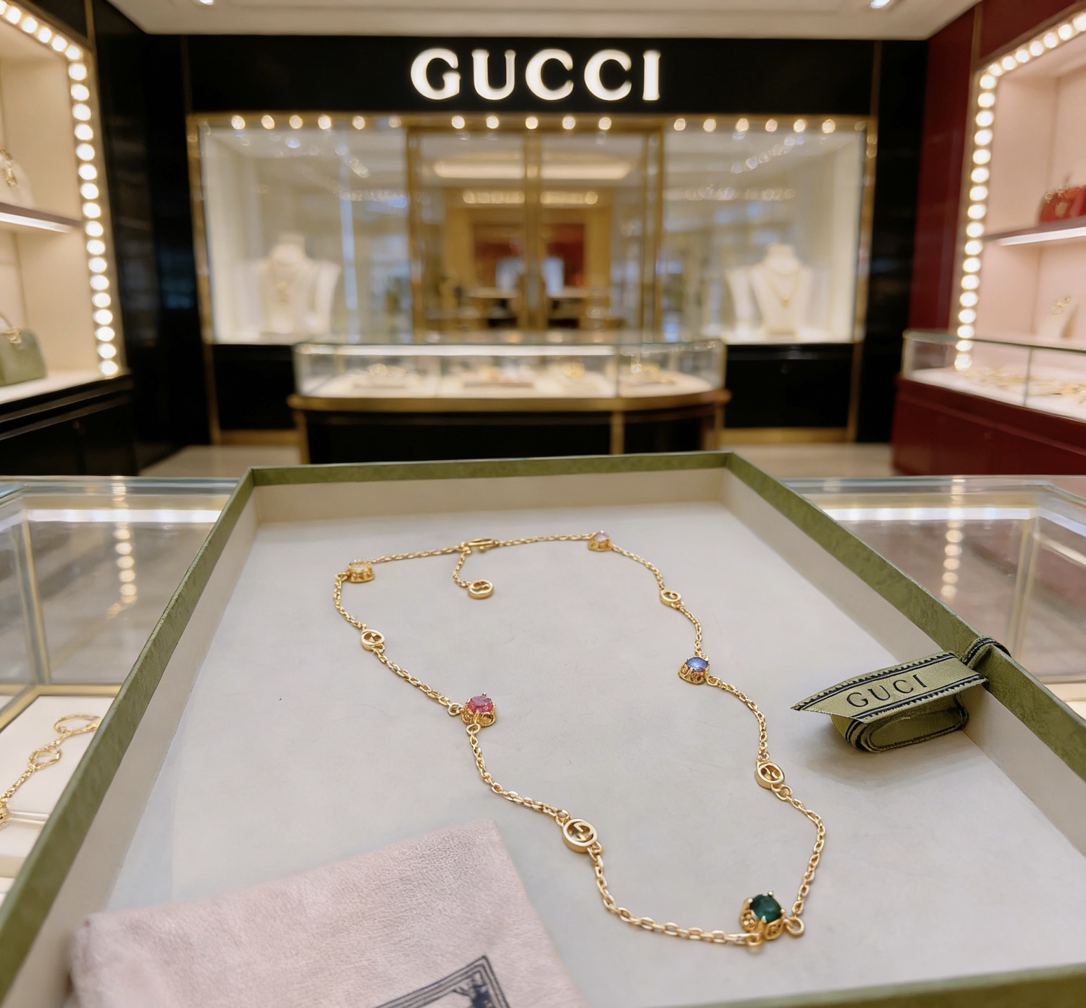 Gucci 𝐆𝐮𝐜𝐜𝐢古驰项链最新款链条档次更高 Anger Forest系列双G古驰项链