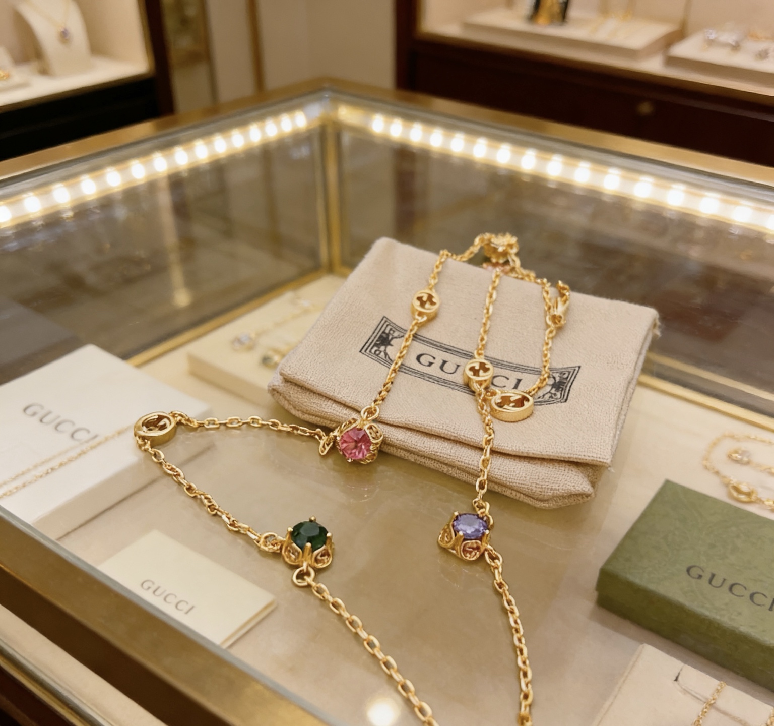 Gucci 𝐆𝐮𝐜𝐜𝐢古驰项链最新款链条档次更高 Anger Forest系列双G古驰项链