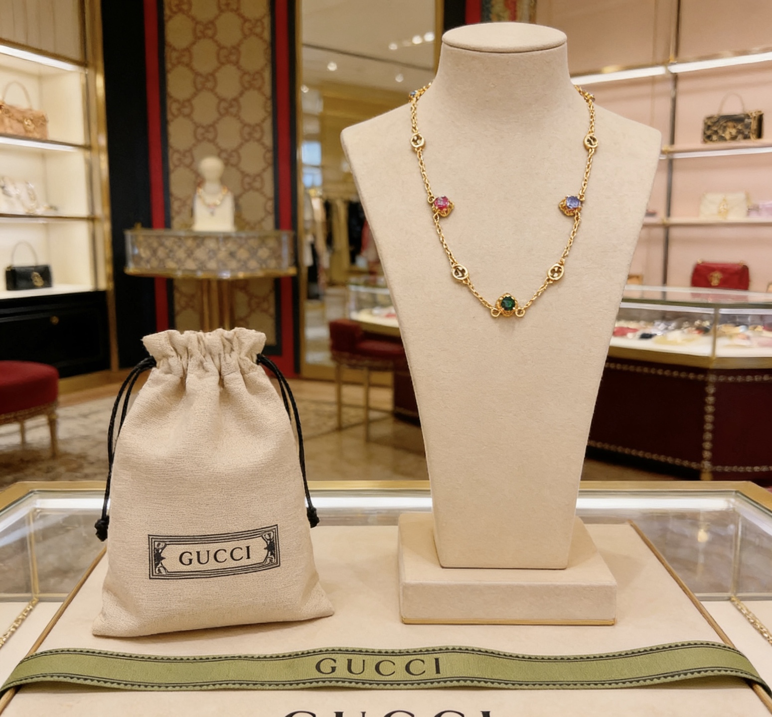 Gucci 𝐆𝐮𝐜𝐜𝐢古驰项链最新款链条档次更高 Anger Forest系列双G古驰项链