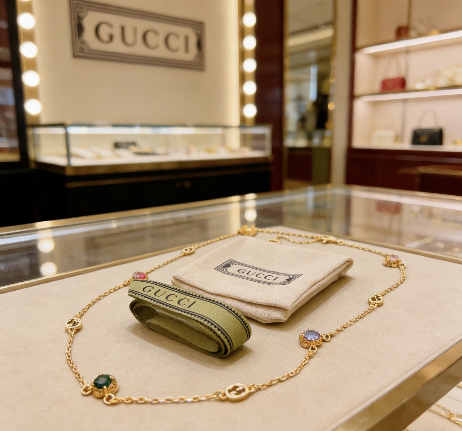Gucci 𝐆𝐮𝐜𝐜𝐢古驰项链最新款链条档次更高 Anger Forest系列双G古驰项链