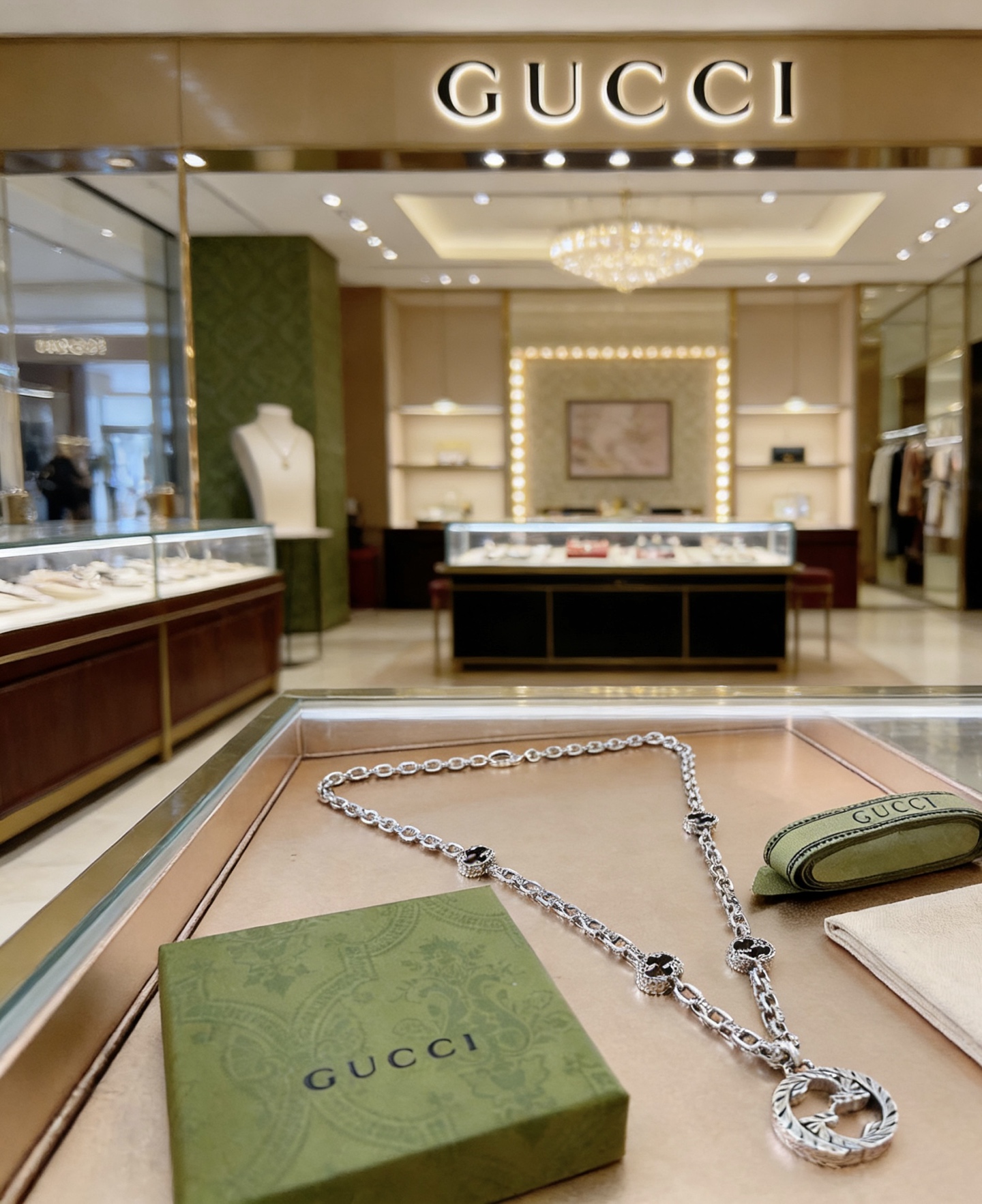 Gucci 𝐆𝐮𝐜𝐜𝐢古驰项链最新款链条档次更高 Anger Forest系列双G古驰项链