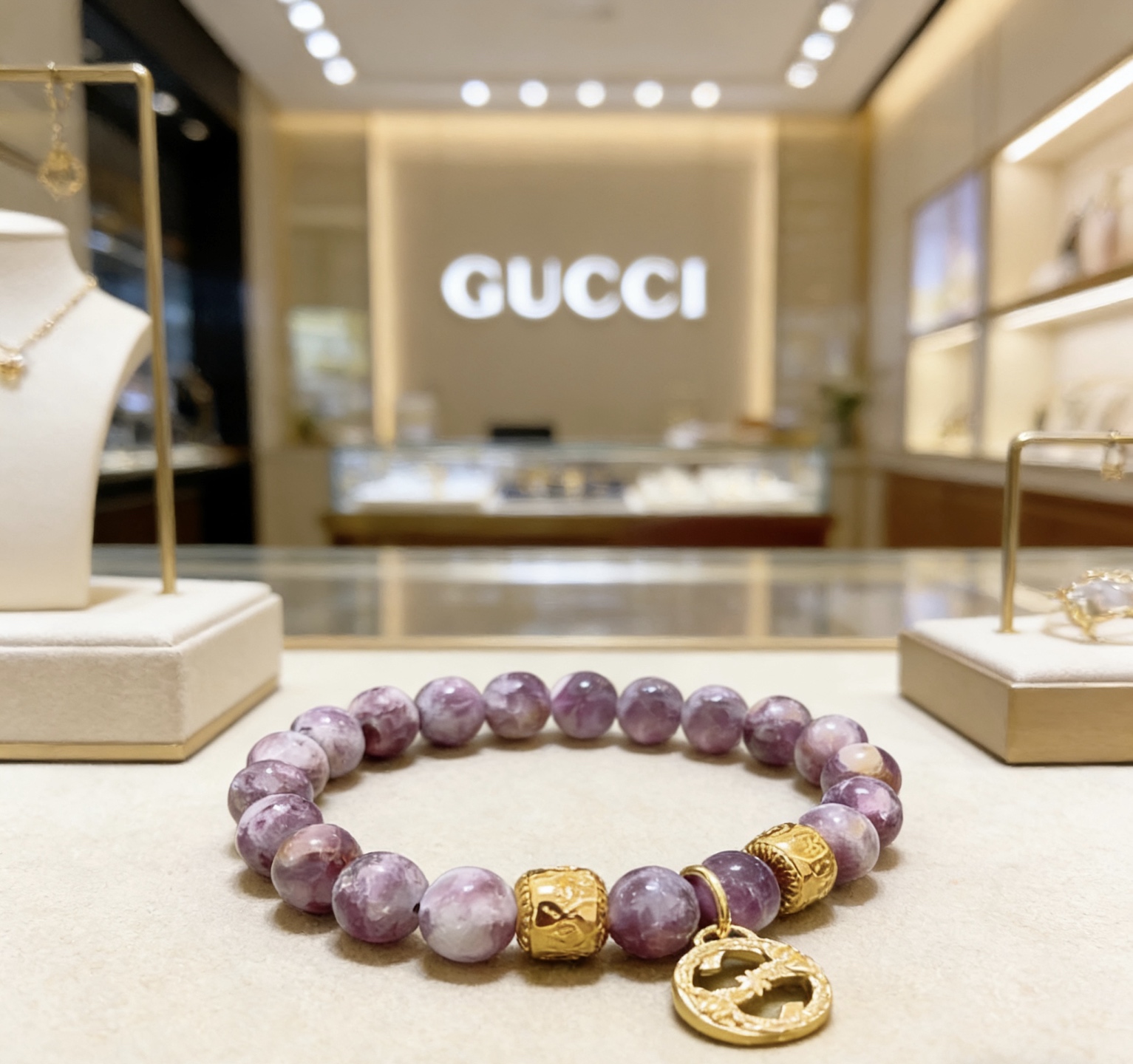 NO:724233,Batch Gucci bracelet luxury bracelet, same style for men and women. The latest natural violet beaded bracelet has a higher grade. The same style as the Anger Forest series double G retro Gucci bracelet for celebrities. Size: 16-24 cm. The details are distressed. The shiny version is not available in the market. It is not commonly made in the market. This model has been released. The best-selling model in Gucci. Very good to match clothes, high-quality jewelry, gucci, bracelet.19860909批 古驰手链奢华手串 男女同款 最新款天然紫罗石串珠手链档次更高明星同款Anger Forest系列双g复古古驰手链 尺寸:16-24厘米 细节对版做旧处理 非市面亮面版型 非市面普通做这款一直在出 古驰里面热卖款 非常好搭配衣服,饰品精品,gucci,bracelet,Jewelry
