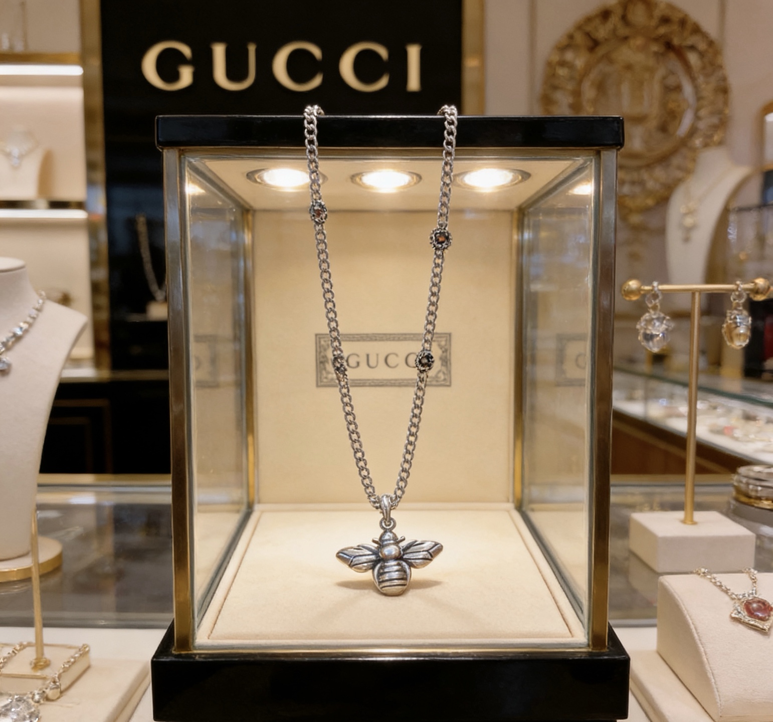 NO:724282,Batch Gucci necklace 2026 new chain with higher grade. Anger Forest series double G bee Gucci necklace with the same style as the star. The length can be adjusted automatically. The details are distressed. The glossy version is not available in the market. This model has been on the market. It is a best-selling model in Gucci. It goes well with trendy clothes, fine jewelry, gucci, and necklace.19860909批古驰项链2026新款链条档次更高明星同款Anger Forest系列双G蜜蜂古驰项链 可自动调节长度 细节对版做旧处理 非市面亮面版型 这款一直在出 古驰里面热卖款 非常好搭配潮流衣服,饰品精品,gucci,necklace,Jewelry