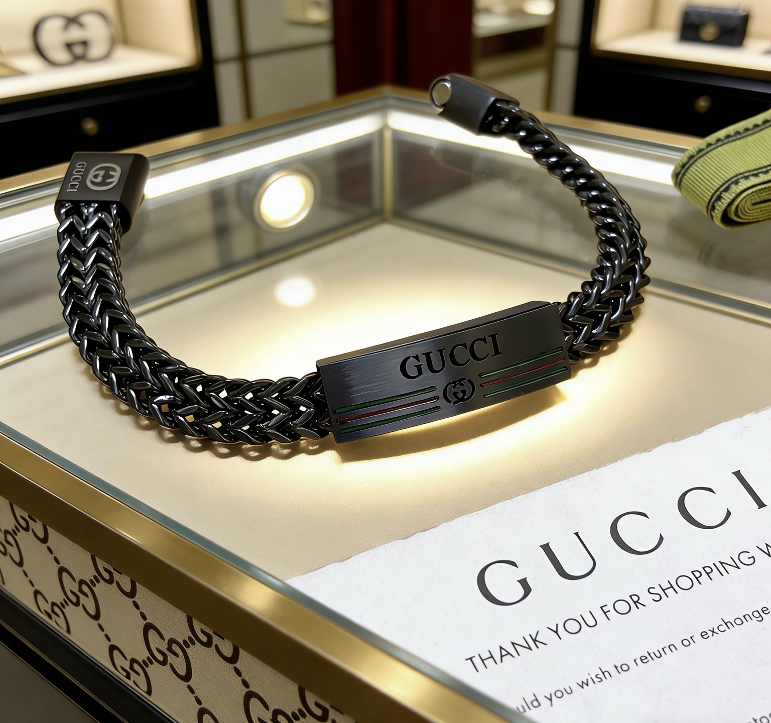 NO:724341,Batch. The latest Gucci bracelet is the latest classic model. It is exquisite regardless of style and texture. It is absolutely top-notch. You can understand the original logo at a glance. It is super nice and the best choice for matching clothes. It is a must-have artifact for men and women. It is a boutique jewelry, gucci, gucci, bracelet.19860909批. 最新出炉 Gucci古驰手链最新款的经典款 精致无论款式 质感 都是绝对的顶尖feel 只要看一眼就懂了原版logo 超 nice 搭配衣服最佳的选择,男女同款必备神器,饰品精品,gucci,gucci,bracelet,Jewelry