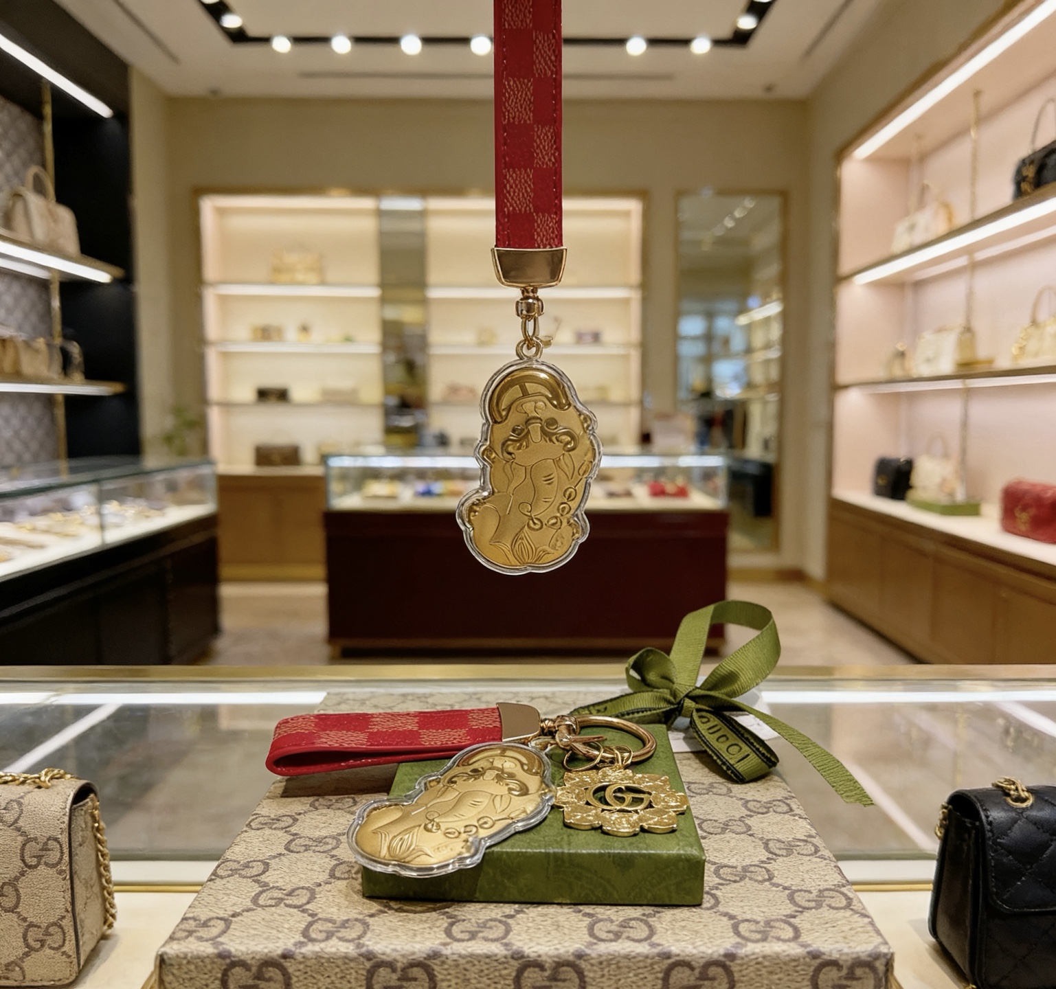 Gucci Jewelry New Release 𝐆𝐮𝐜𝐜𝐢 Keychain New Charm Anger Forest G Keychain — photo 6