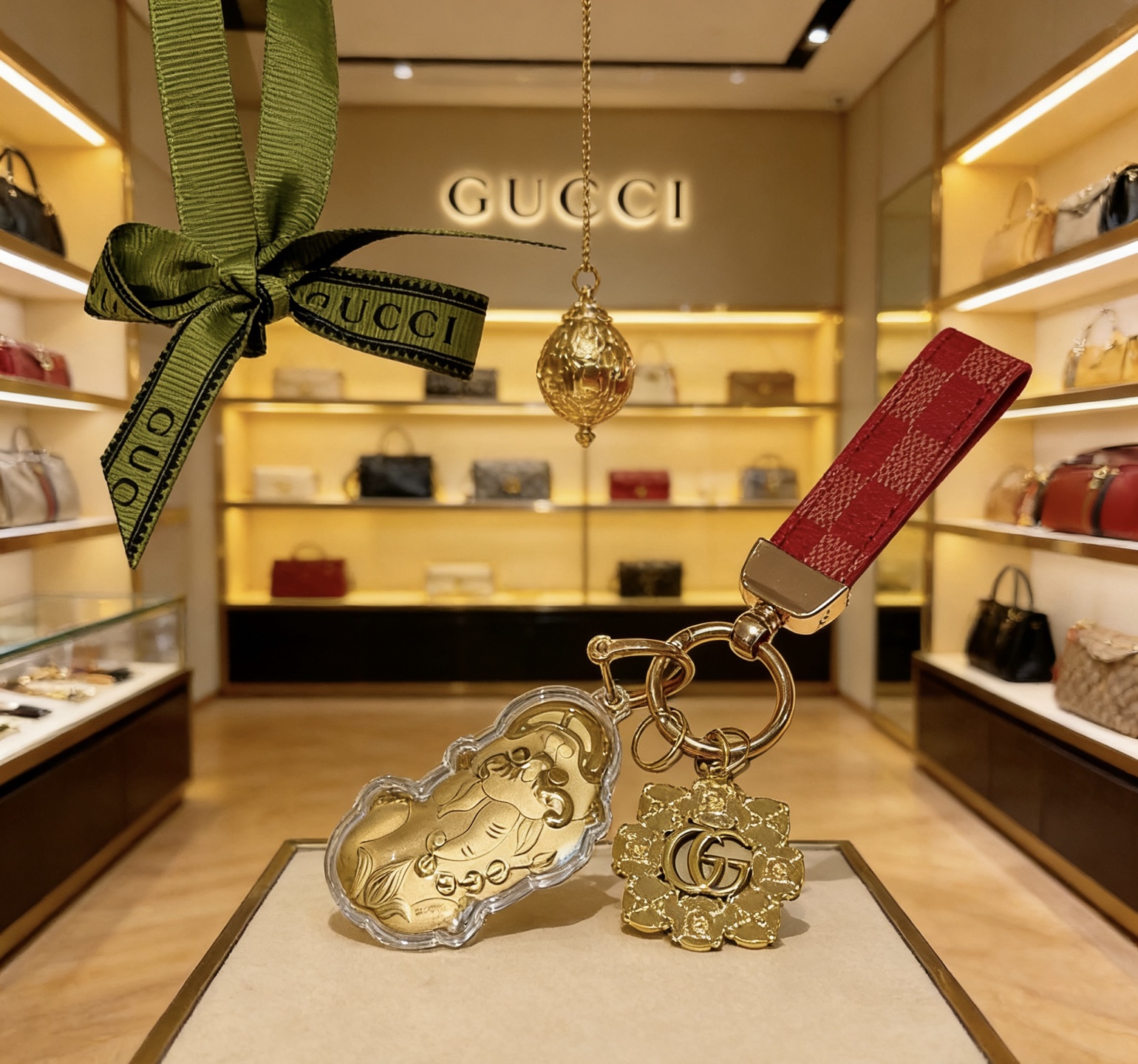 Gucci Jewelry New Release 𝐆𝐮𝐜𝐜𝐢 Keychain New Charm Anger Forest G Keychain