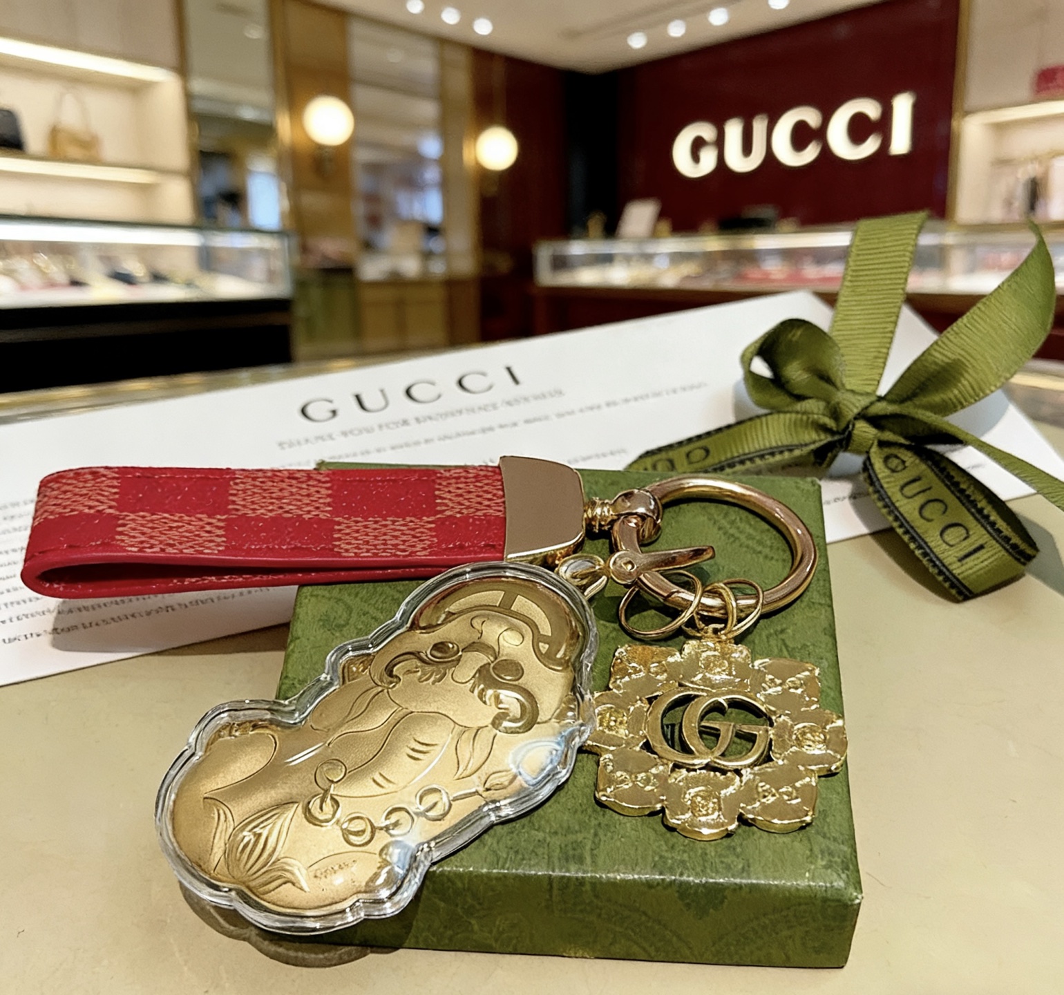 Gucci Jewelry New Release 𝐆𝐮𝐜𝐜𝐢 Keychain New Charm Anger Forest G Keychain — photo 2