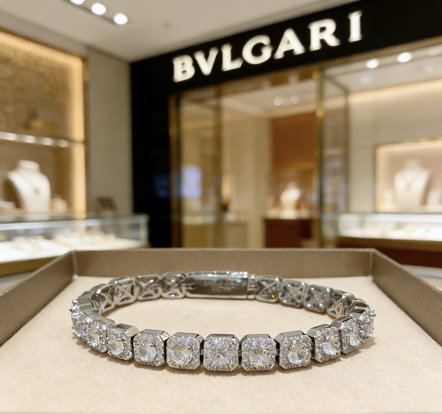 Bvlgari 满钻镶嵌宝格丽手链V金材质 BVLGARI宝格丽 DIVAS‘ DREAM 系列 品相完美