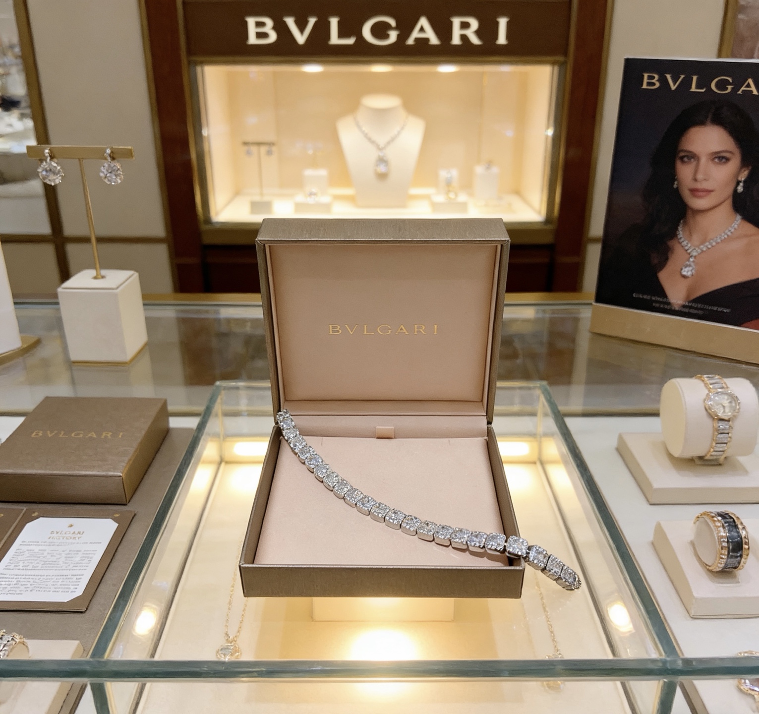 Bvlgari 满钻镶嵌宝格丽手链V金材质 BVLGARI宝格丽 DIVAS‘ DREAM 系列 品相完美