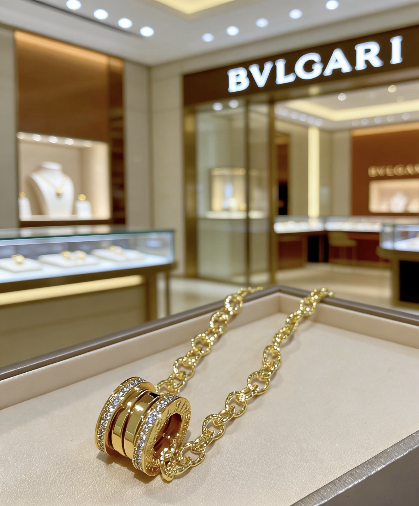 Bvlgari 宝格丽项链V金材质 BVLGARI宝格丽 DIVAS‘ DREAM 系列 品相完美
