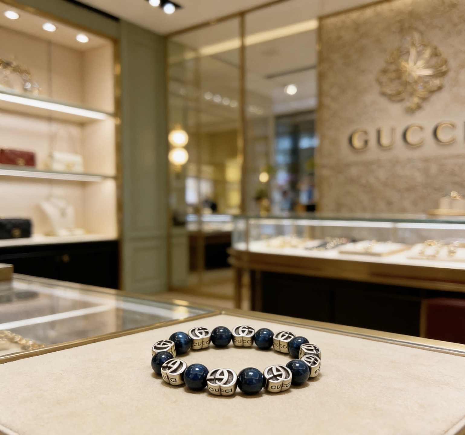 Gucci 新品发布𝐆𝐮𝐜𝐜𝐢古驰手链 最新款天然虎眼石手链档次更高 Anger Forest系列双g手链