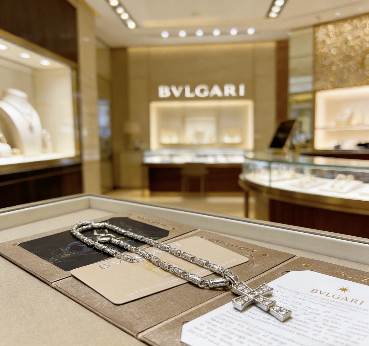 Bvlgari 宝格丽项链V金材质 BVLGARI宝格丽 DIVAS‘ DREAM 系列 品相完美