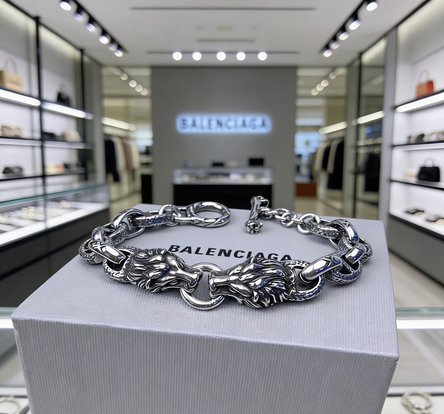Balenciaga 新品 巴黎世家手链Balenciaga手链 一致巴黎世家手链 男士火 设计独特 前卫 男士 做旧设计 任带不氧化不退色