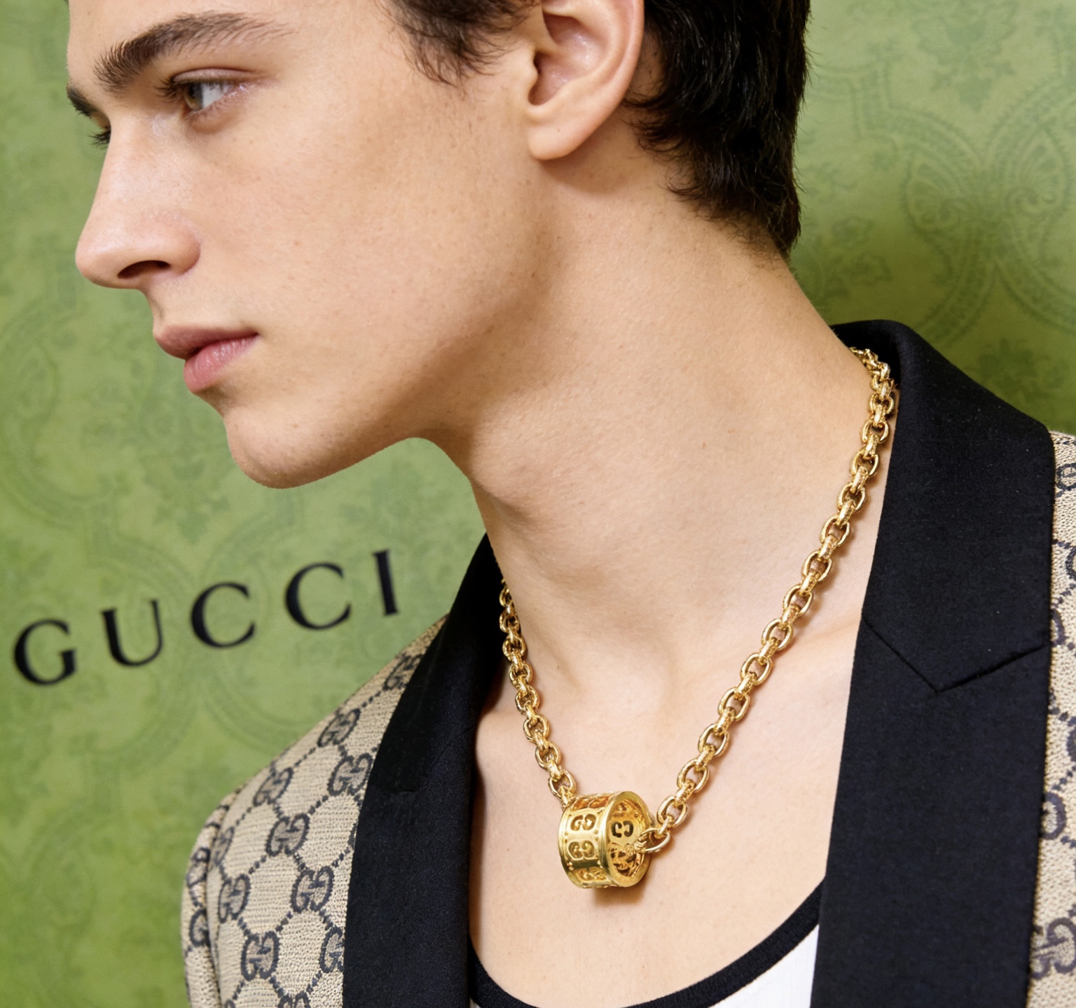 Gucci 𝐆𝐮𝐜𝐜𝐢古驰项链最新款链条档次更高 Anger Forest系列双G 款项链欧美 休闲风系列古驰系列 银项链