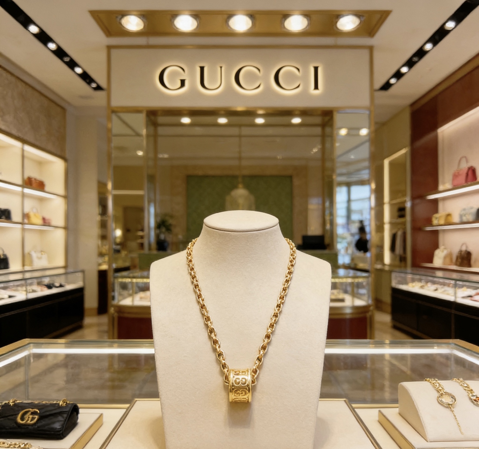 Gucci 𝐆𝐮𝐜𝐜𝐢古驰项链最新款链条档次更高 Anger Forest系列双G 款项链欧美 休闲风系列古驰系列 银项链