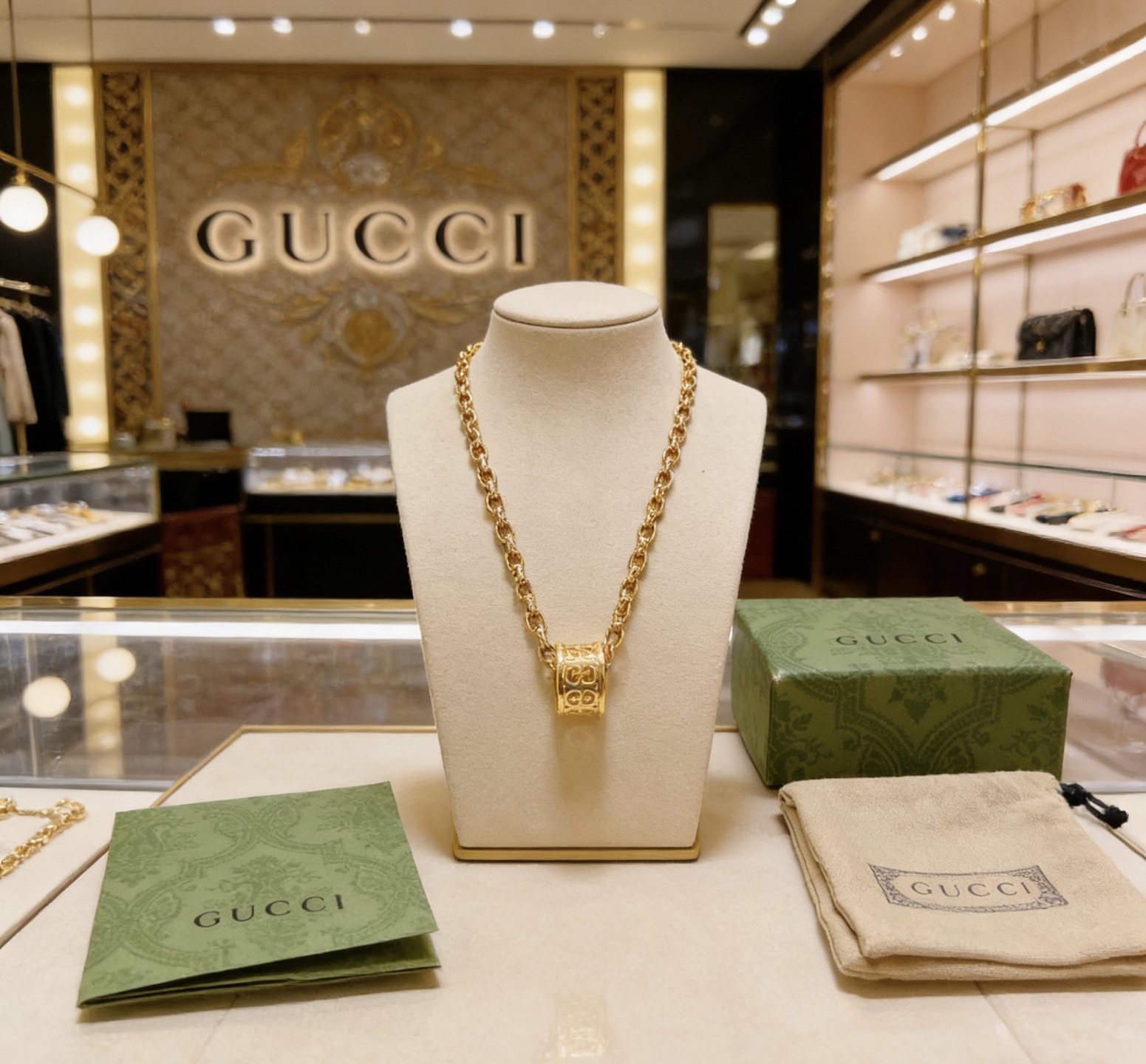 Gucci 𝐆𝐮𝐜𝐜𝐢古驰项链最新款链条档次更高 Anger Forest系列双G 款项链欧美 休闲风系列古驰系列 银项链