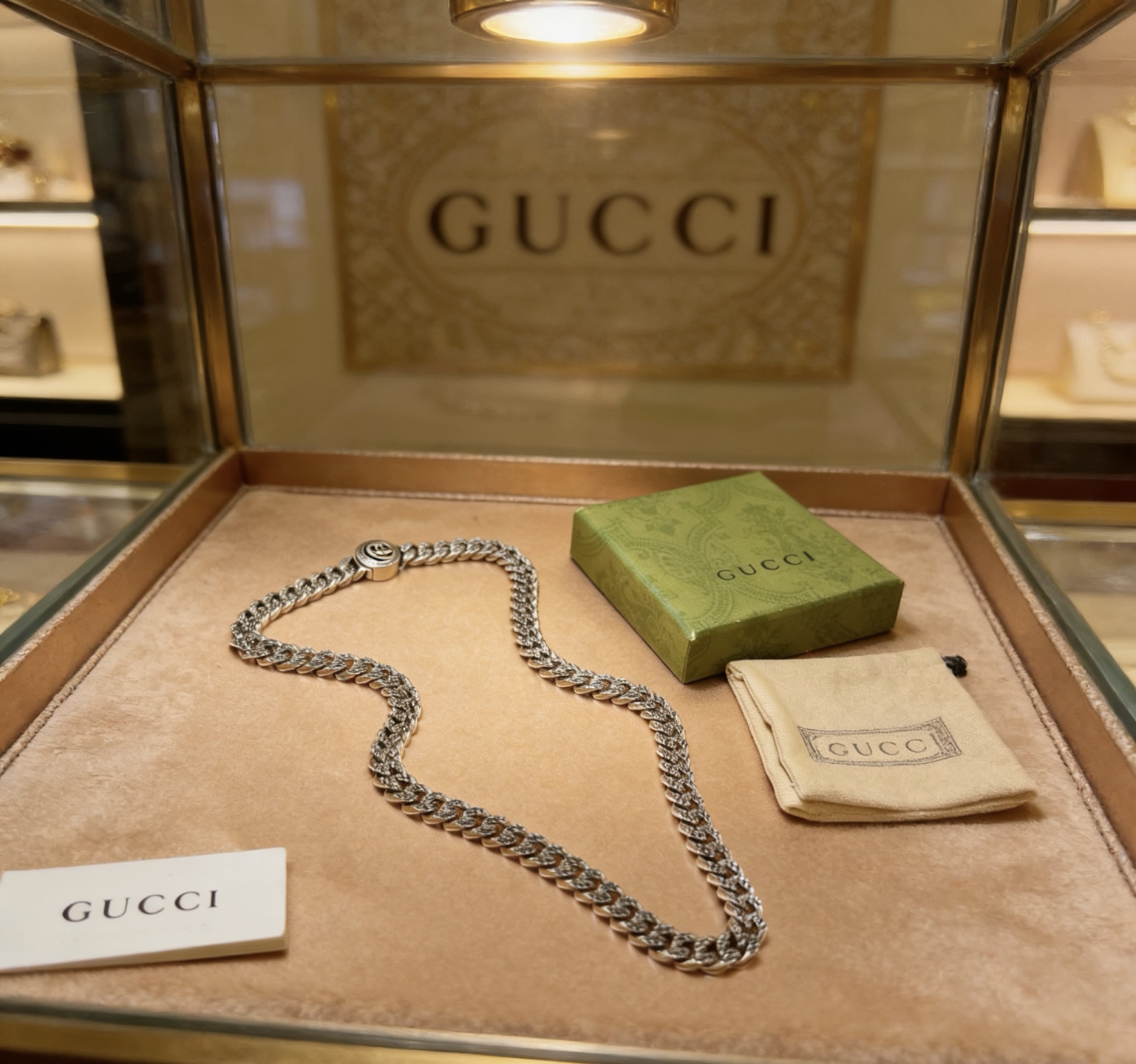 Gucci 不爆不发 抖音带货 首选 𝐆𝐮𝐜𝐜𝐢古驰项链最新款链条档次更高 Anger Forest系列双g古驰新品艺术风格 项链