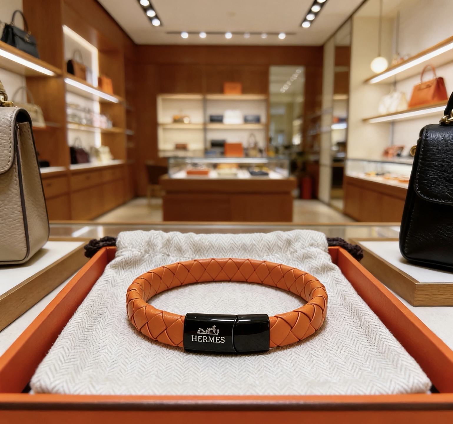 Hermès 新款Hermes爱马仕手链编织手绳加厚版
