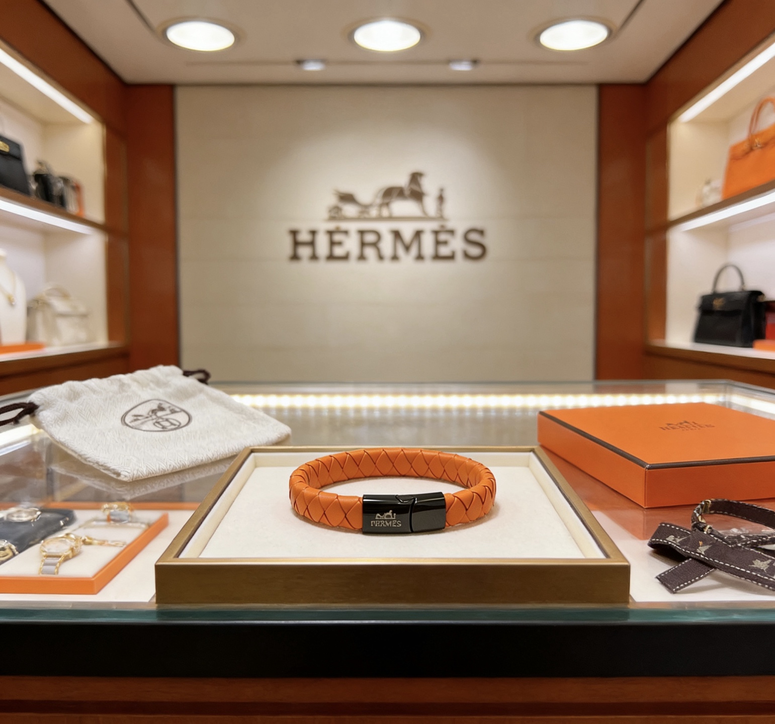 Hermès 新款Hermes爱马仕手链编织手绳加厚版