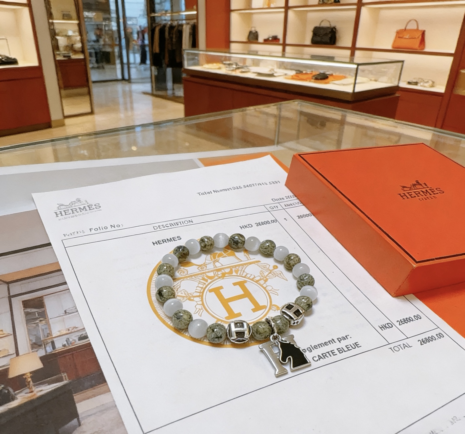 Hermès 新品发布 Hermas爱马仕手链 奢华爱马仕手串 天然石手链 最新款全件串珠手链档次更高 Anger Forest系列H 爱马仕手链